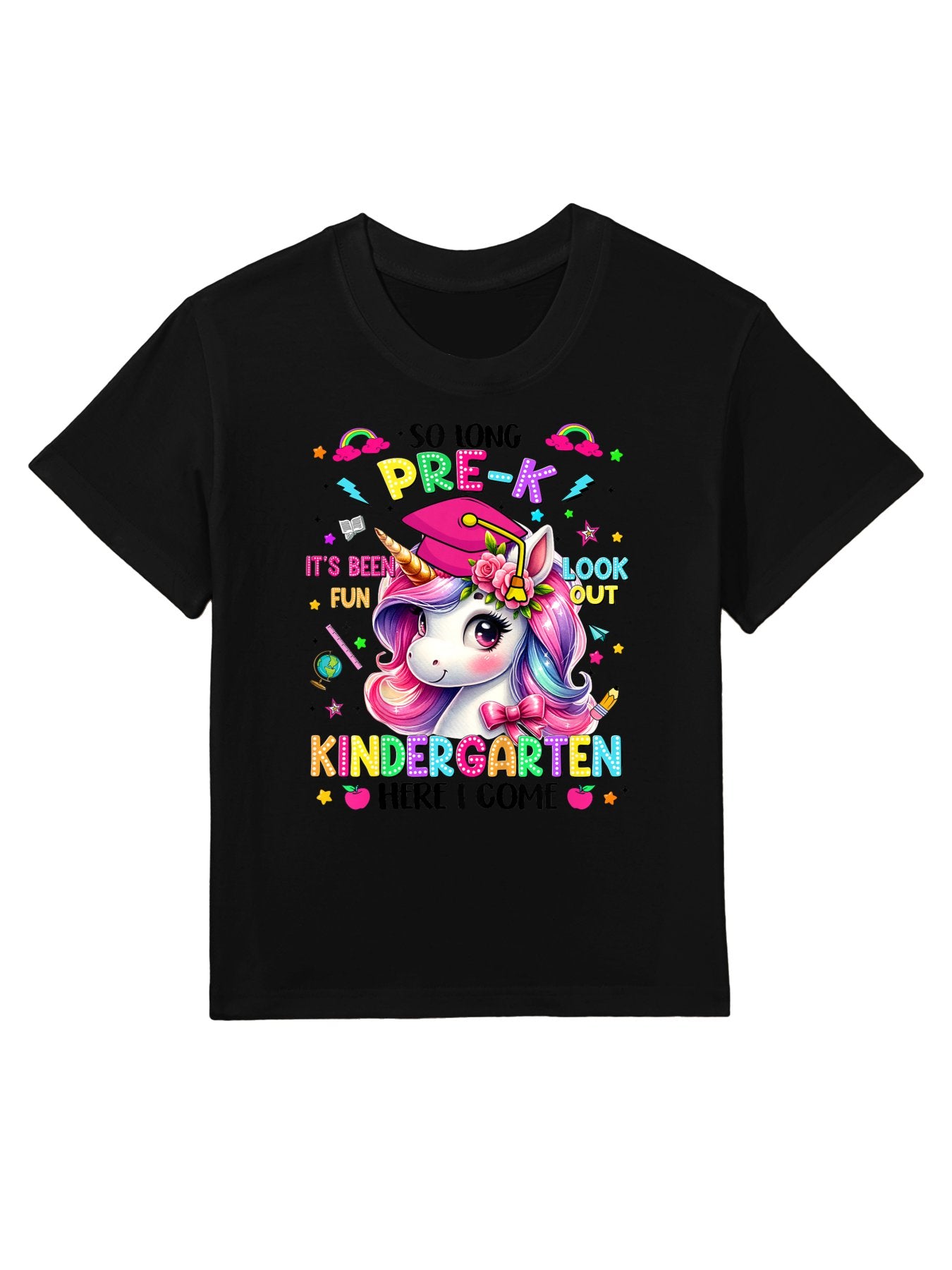 Kids So Long Prek Pre-K Graduation Graduate Unicorn Kids Girls Kids T-Shirt