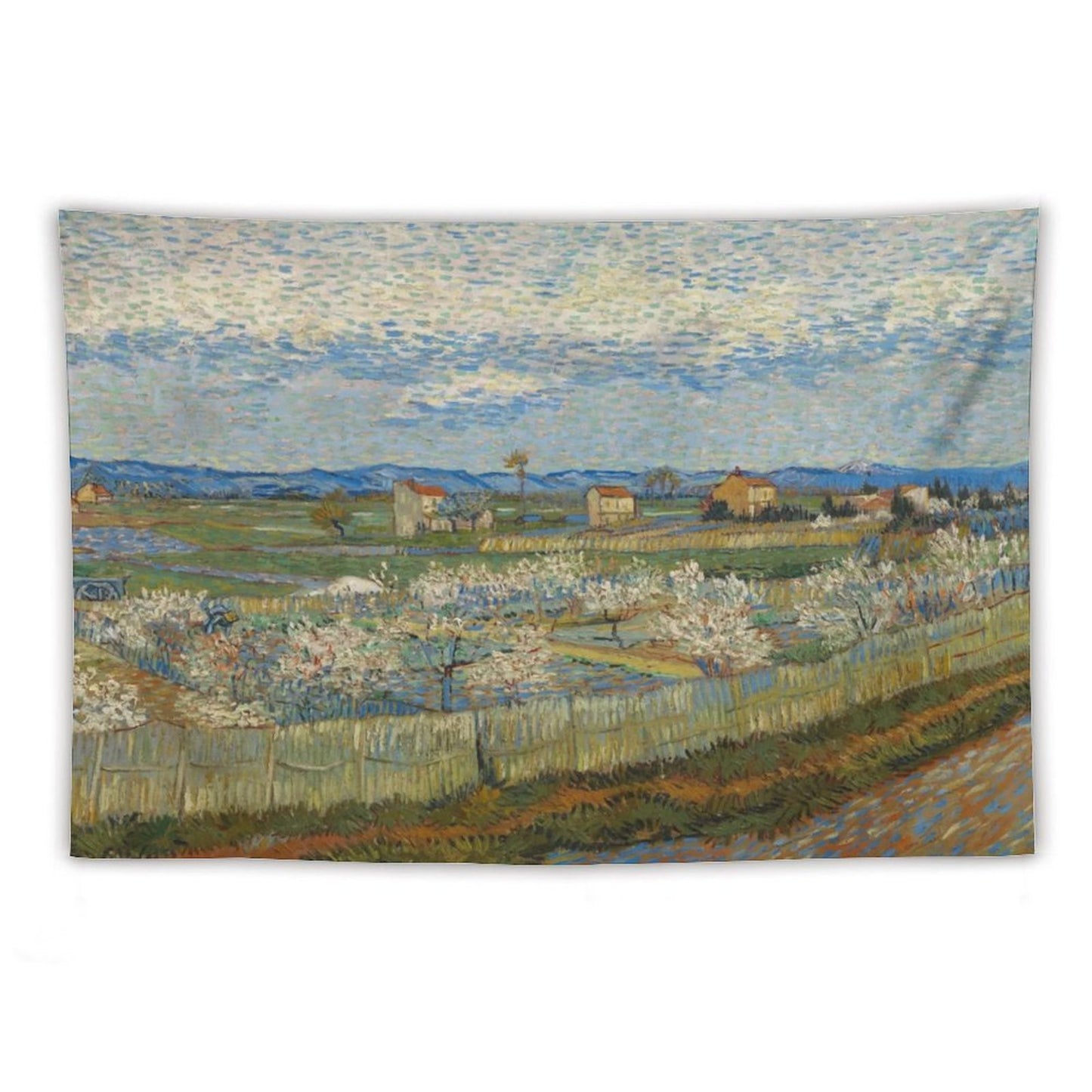 Van Gogh’s Peach Trees in Blossom Tapestry