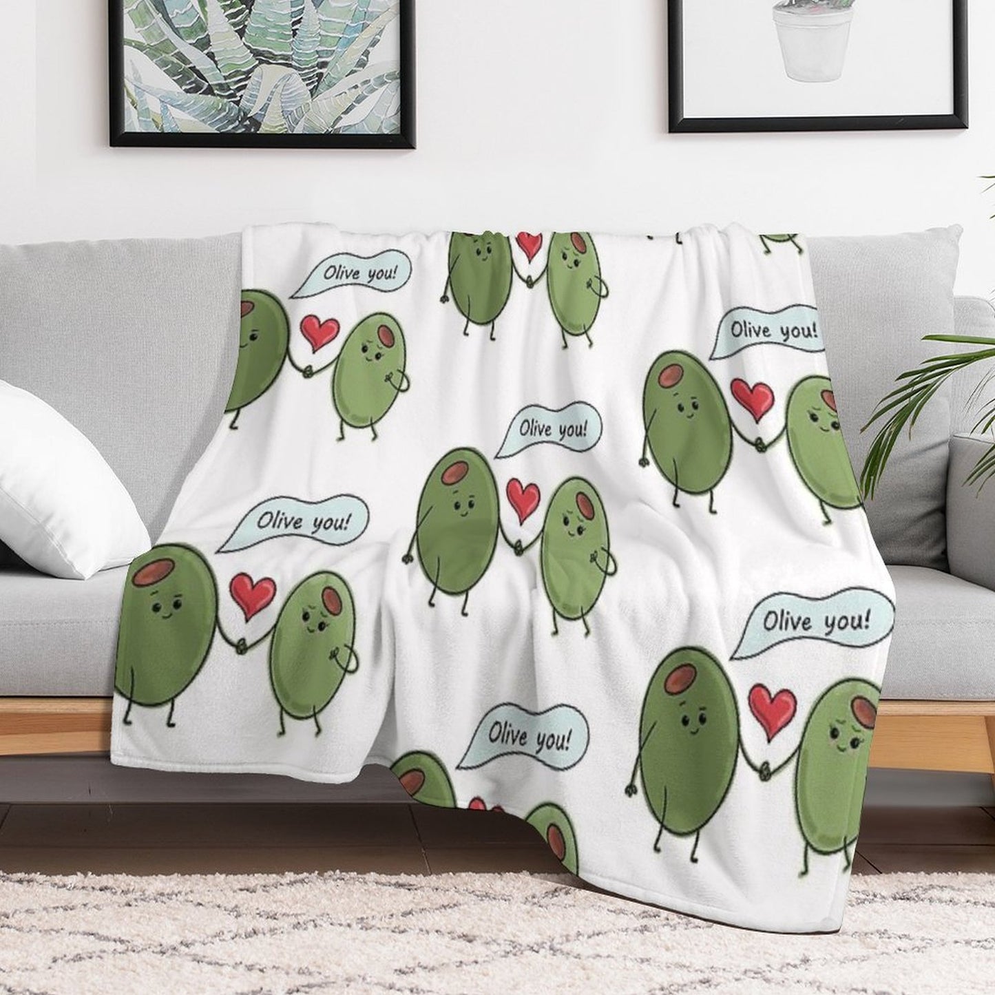Olive You! Throw Blanket