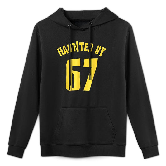 Funny Six Seven Gen Alpha Z Halloween 67 Haunted by 67 Kangaroo Pocket Hoodie