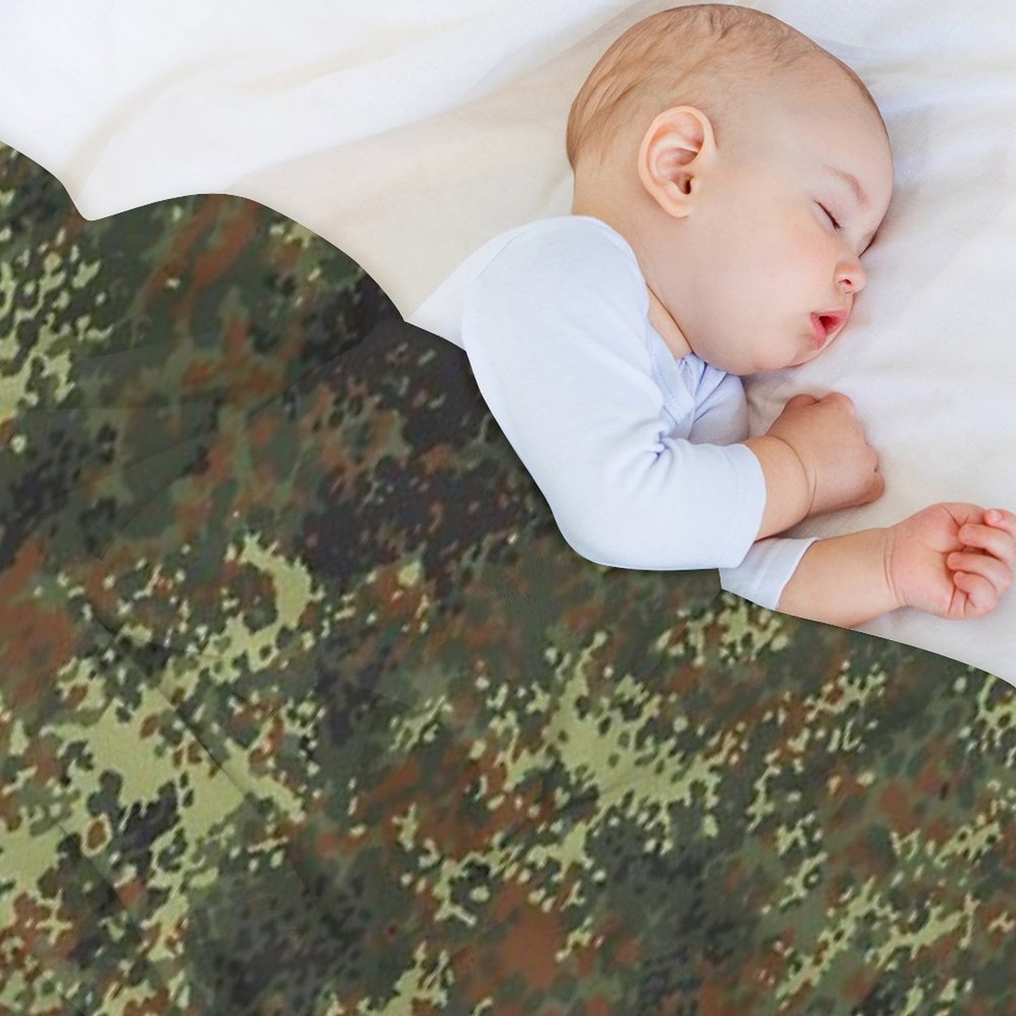 Flecktarn Camo Throw Blanket