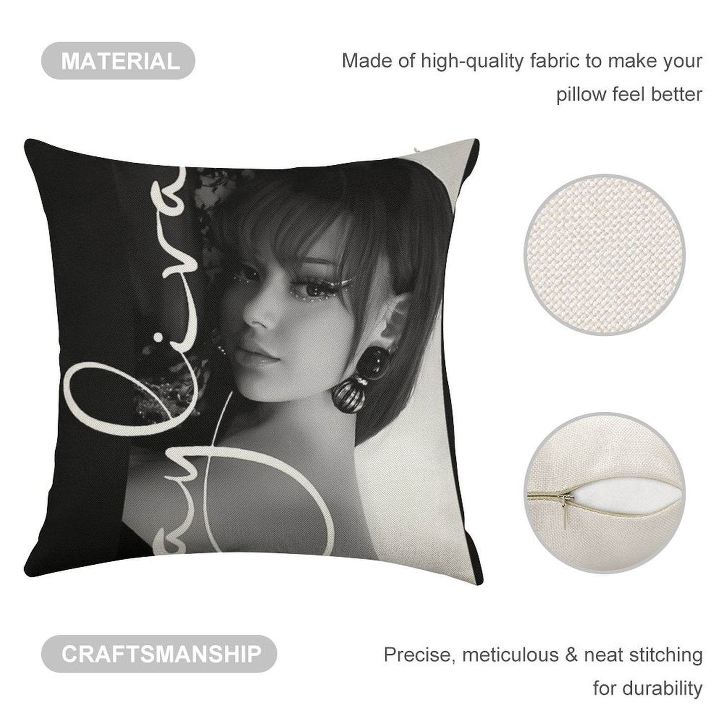 Ayliva Linen Throw Pillow Cover