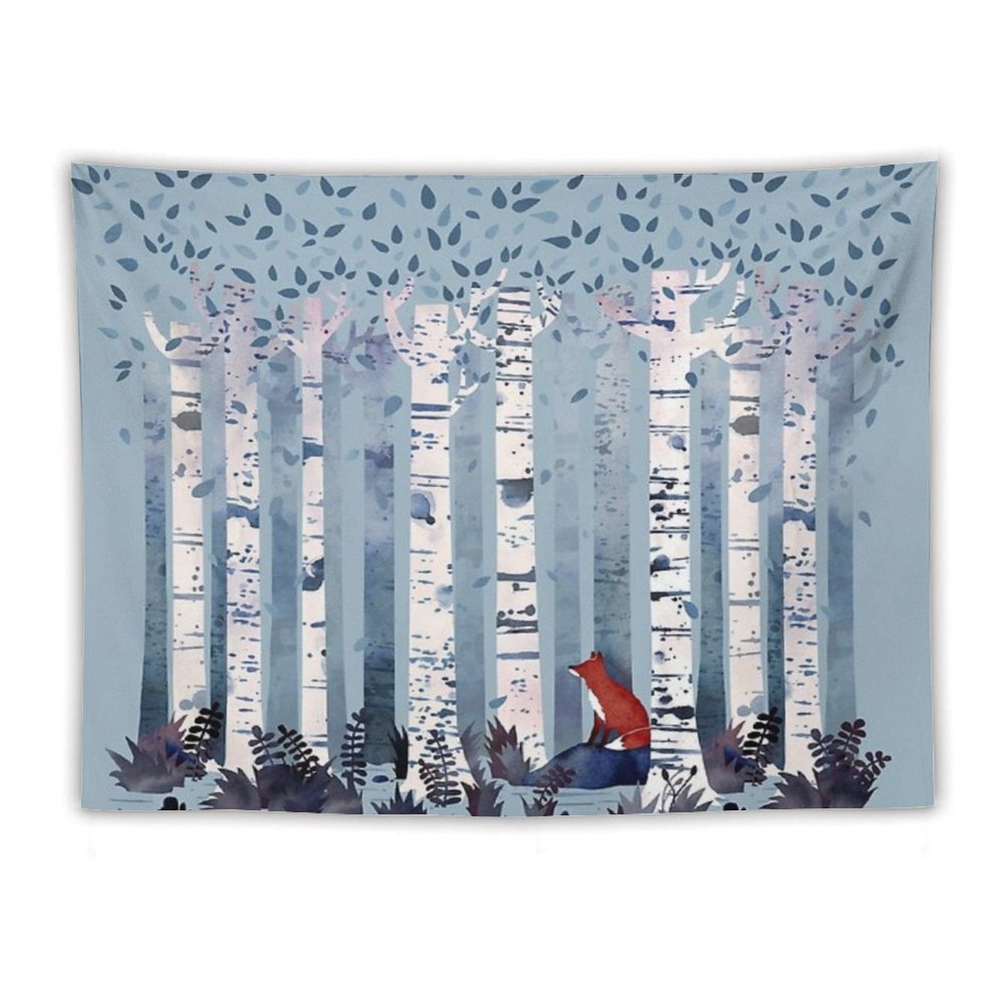 The Birches (in Blue) Tapestry