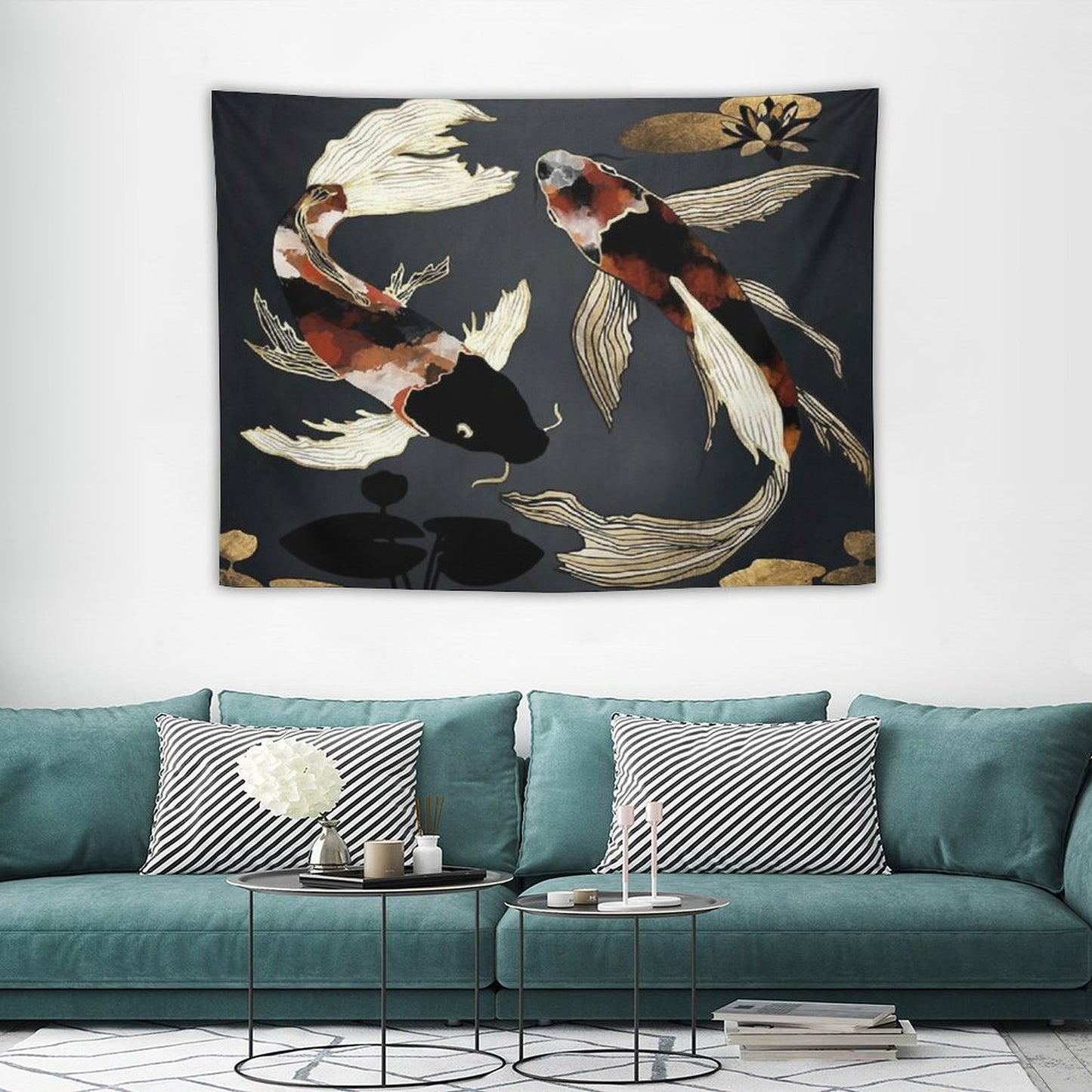 Metallic Koi IV Tapestry