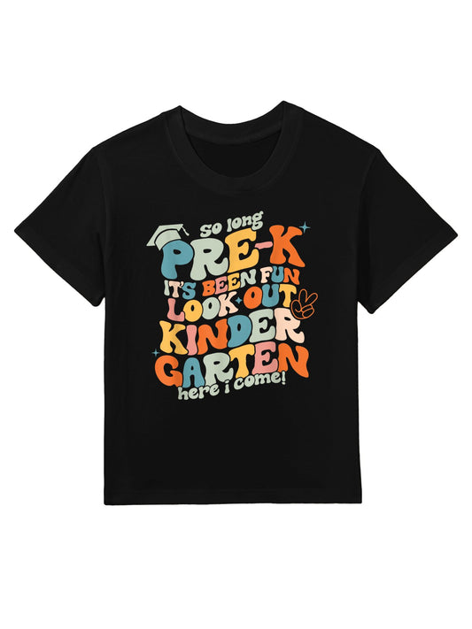 Groovy So Long Pre-K Kindergarten Here I Come Graduation Kids T-Shirt