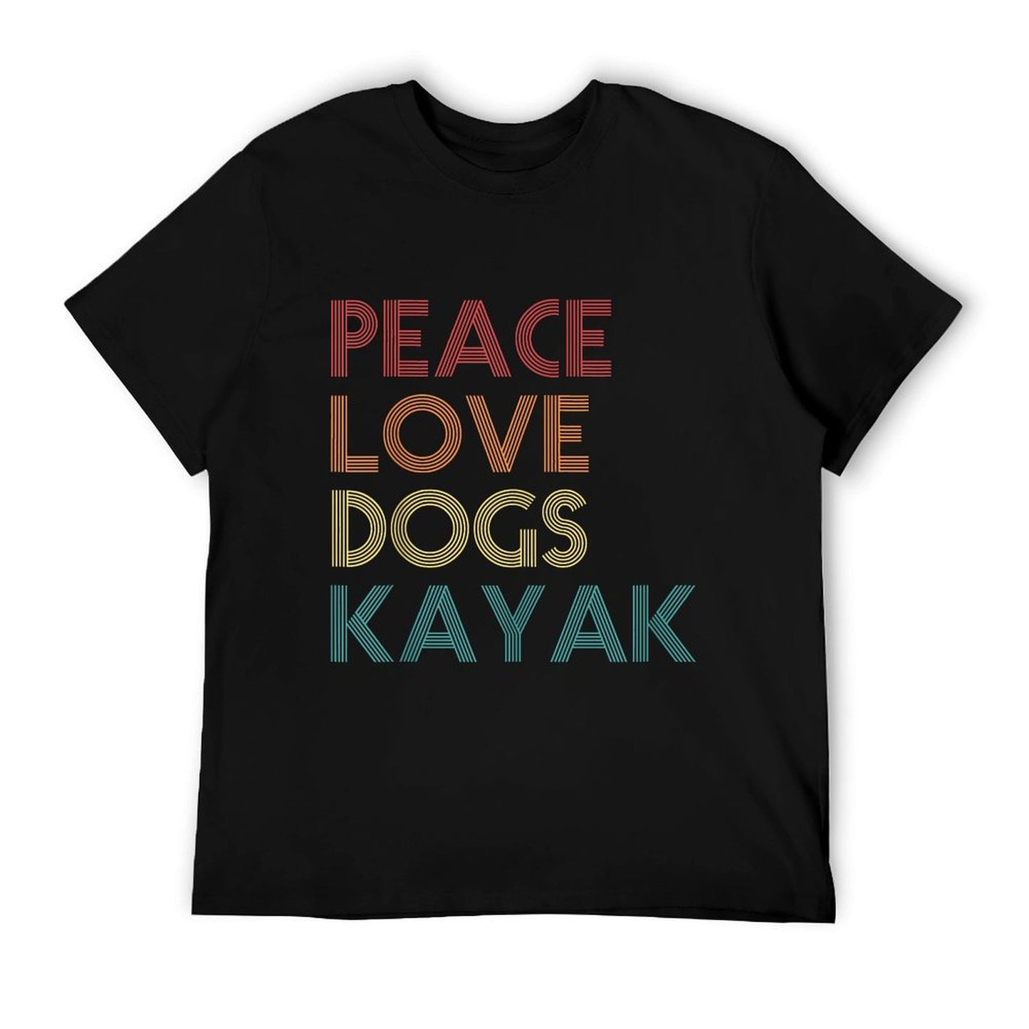 Kayaker Kayaking Apparel Kayak And Dog Lovers Vintage Retro T-Shirt