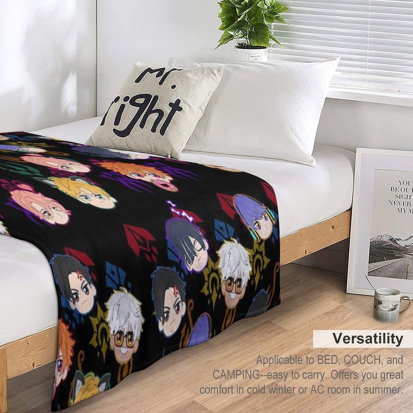 Obey Me - Demon Brothers Pattern Throw Blanket