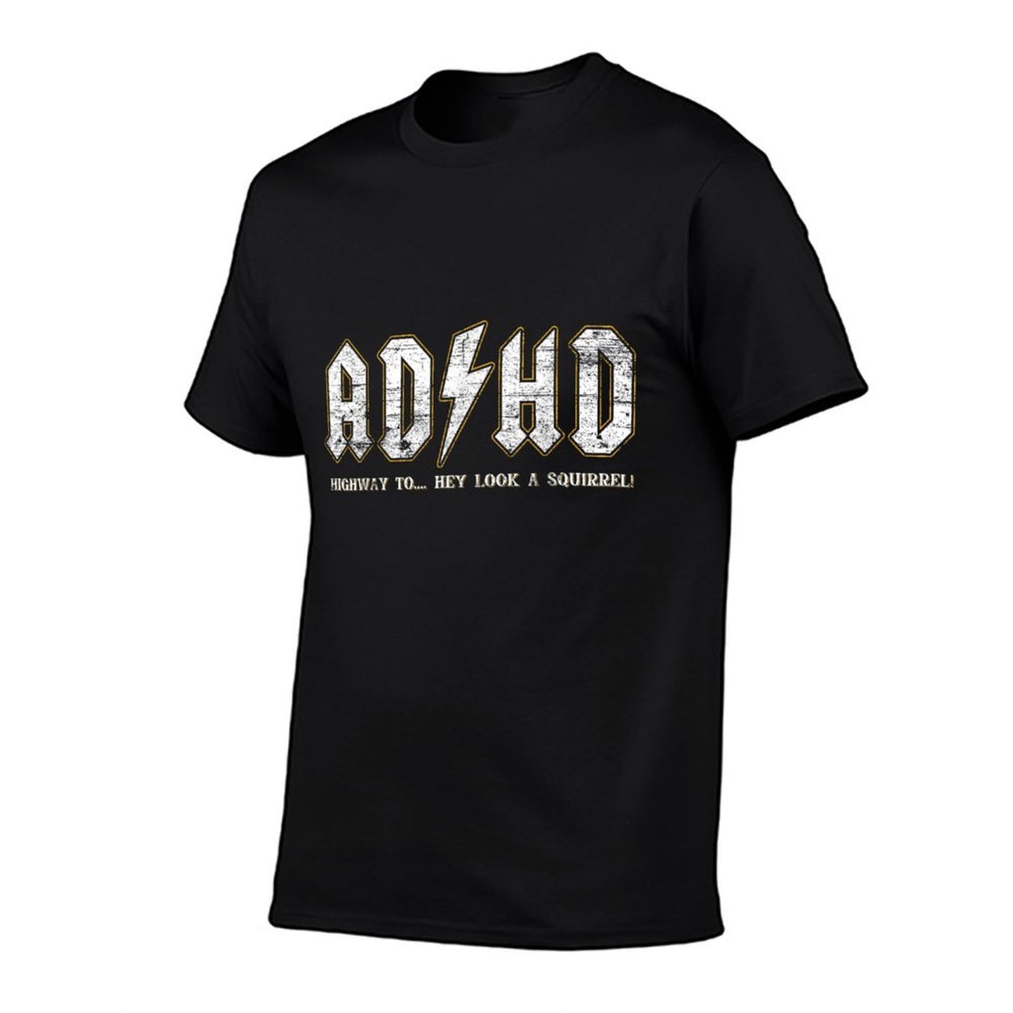 Highway To Hey Look A Squirrel ADHD Gifts ADHD Highway To Hey Look A Squirrel Hyperactivity Disorder Unisex-Kids Black Small Cla T-Shirt