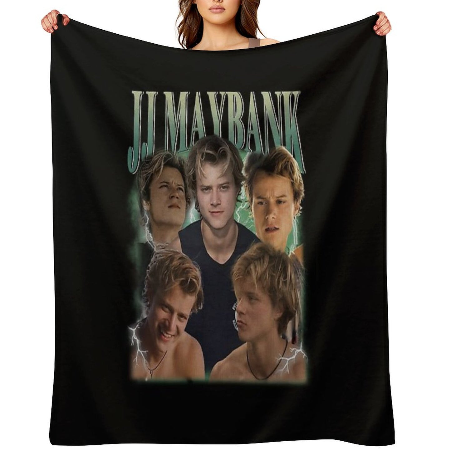 Retro JJ Maybank Vintage Bootleg 90s Style Throw Blanket