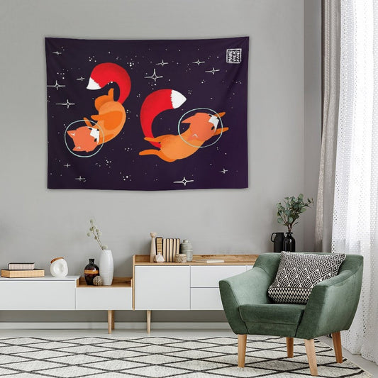 Space Foxes Tapestry