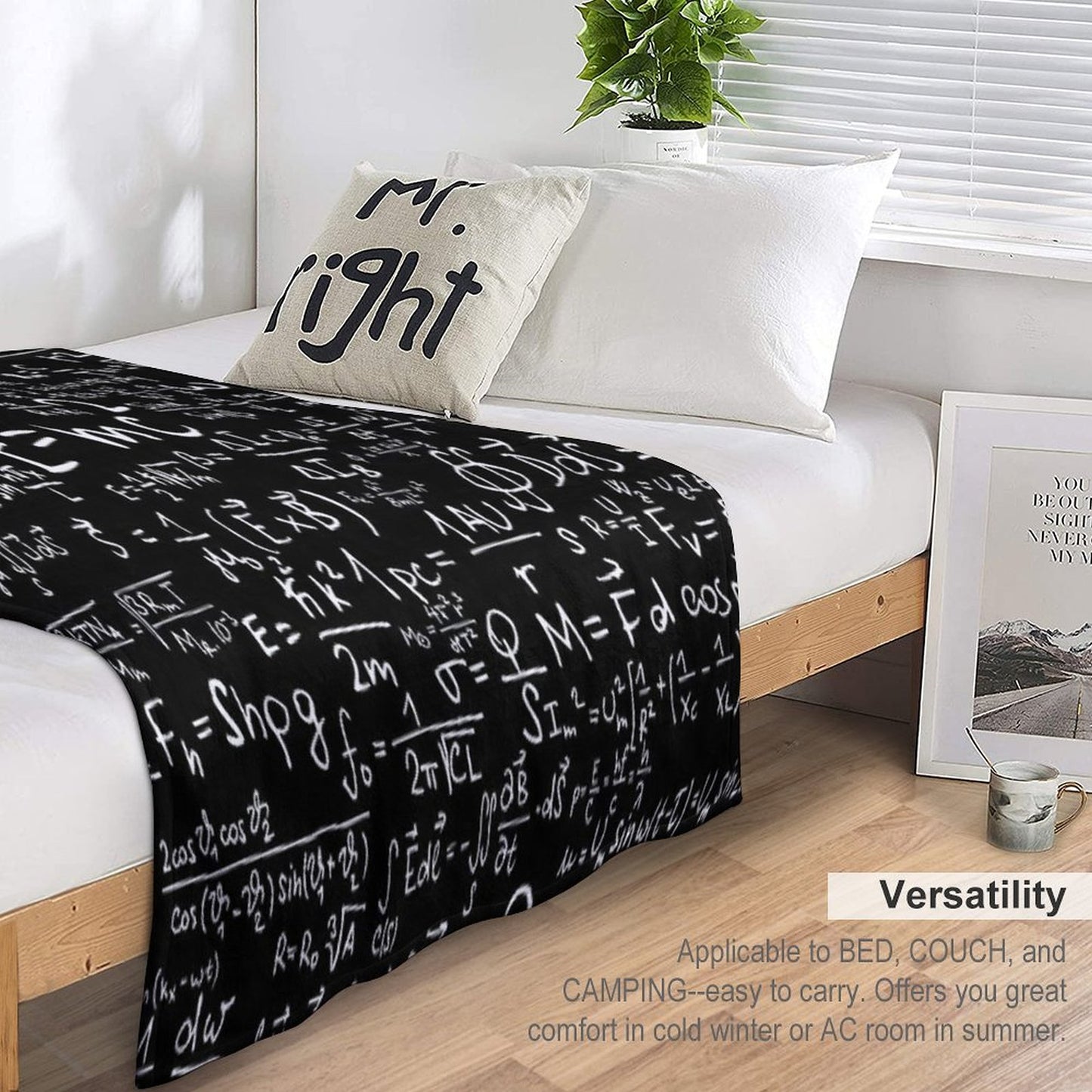Physics Equations Throw Blanket
