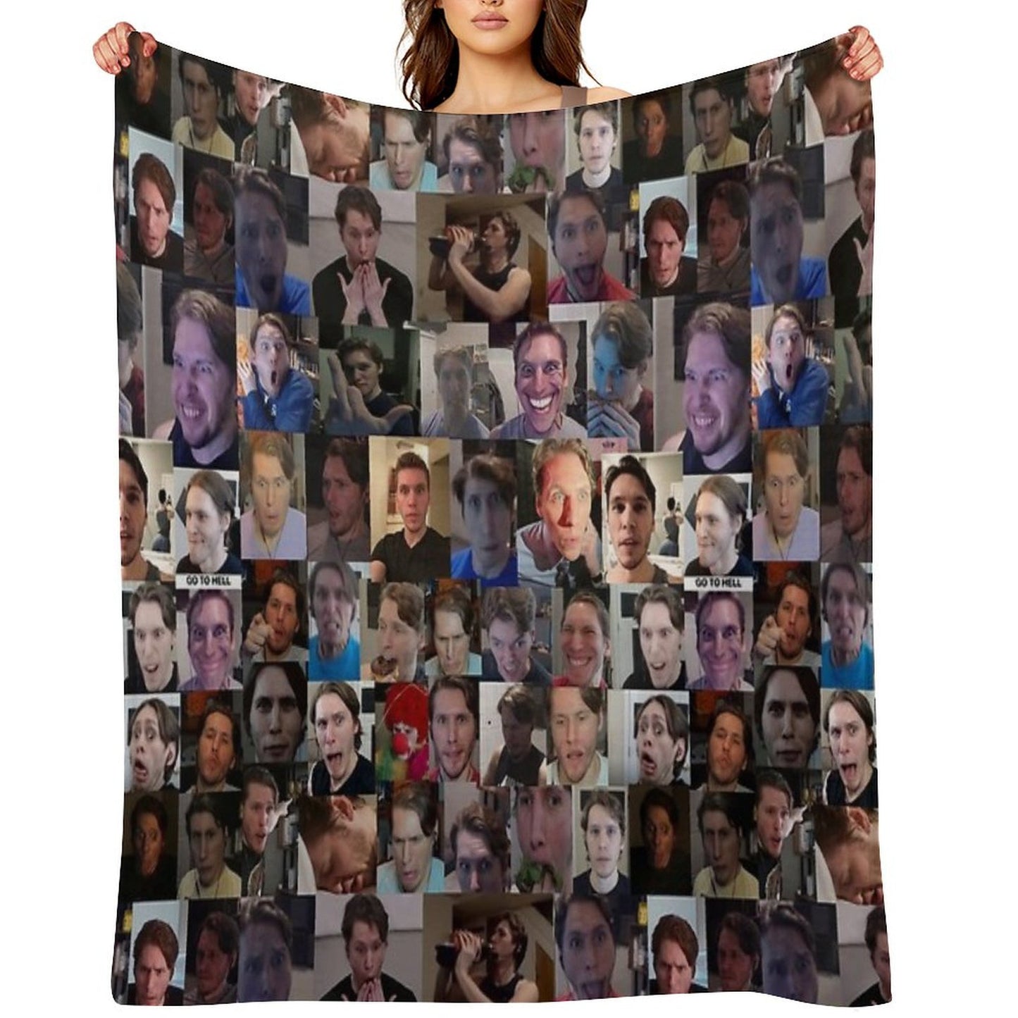 Jerma Collage Throw Blanket