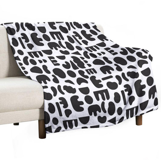 Black And White - Abstract Pattern Dance Throw Blanket