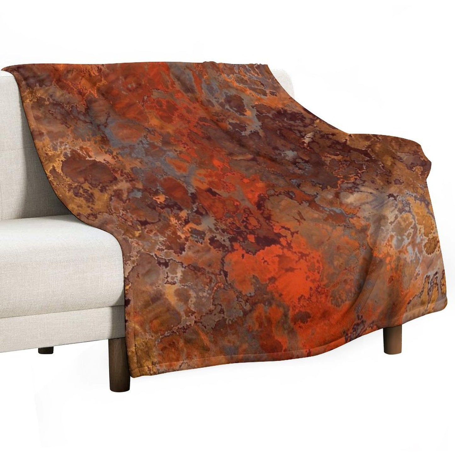 Gold And Rust Throw Blanket