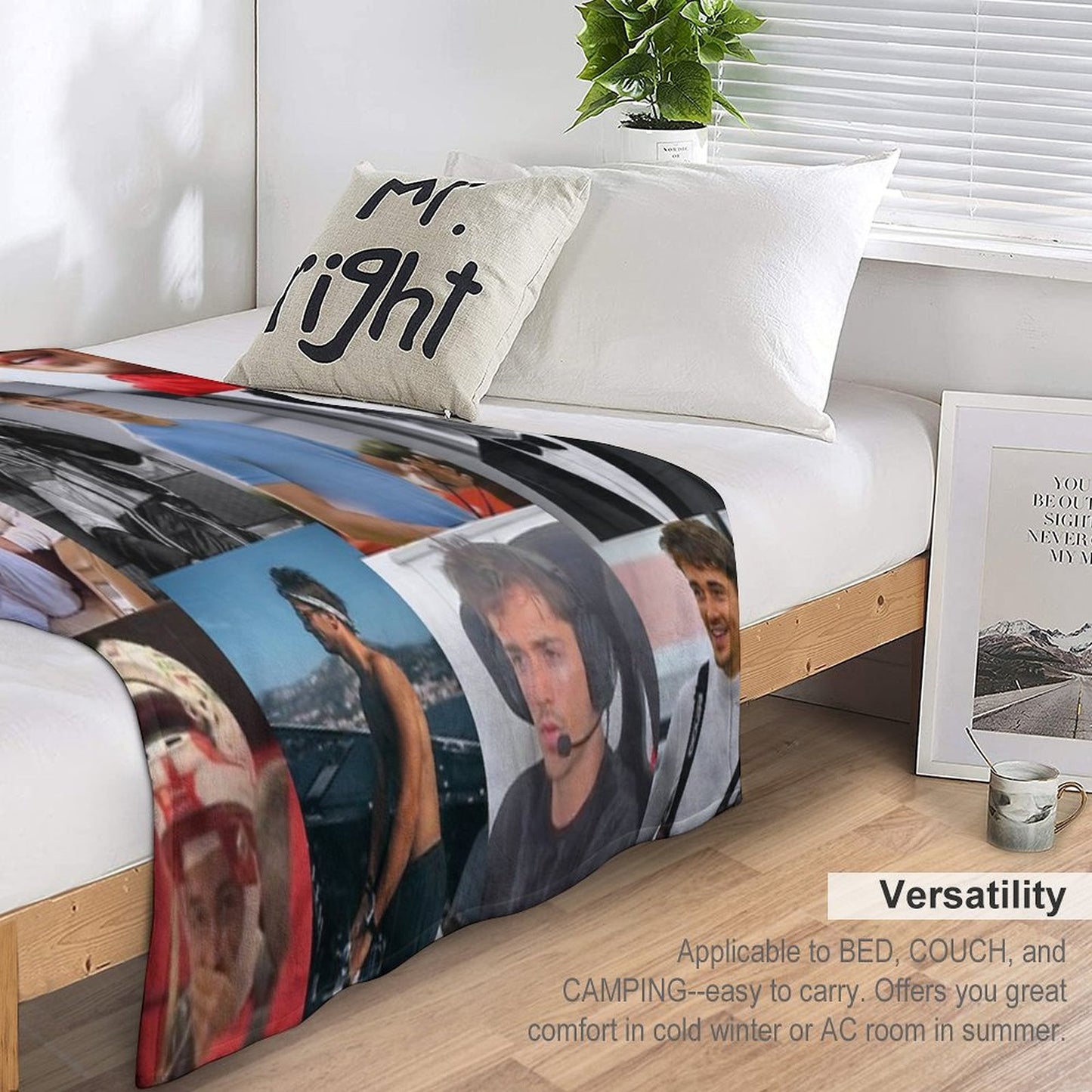 Charles Leclerc Picture Collage Throw Blanket