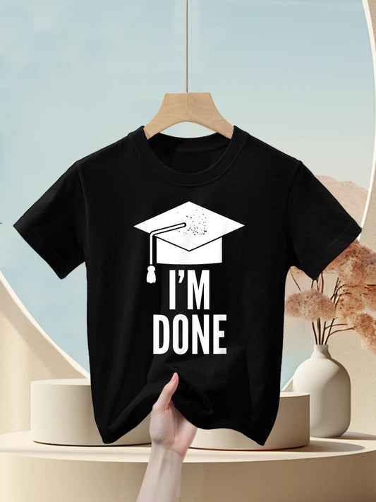 I'm Done Graduation Cap Gift Kids T-Shirt