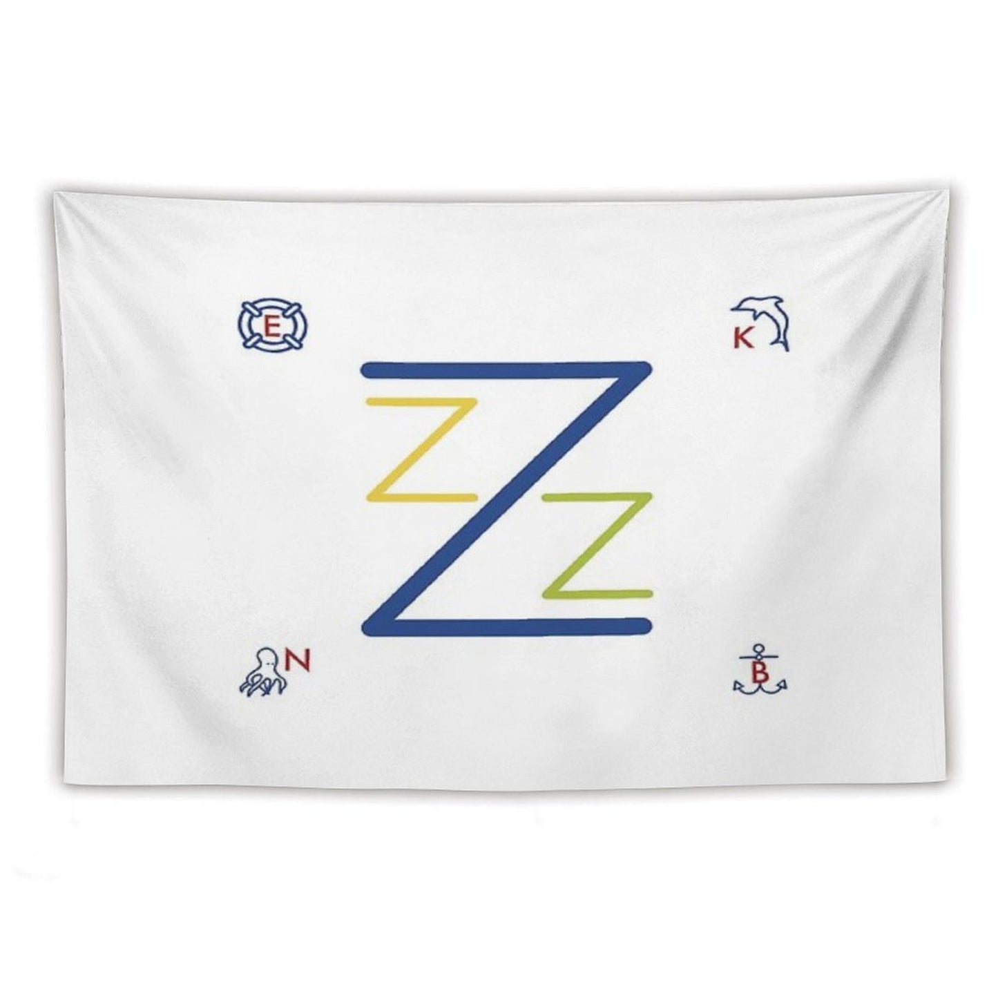 Team Zissou Flag Tapestry
