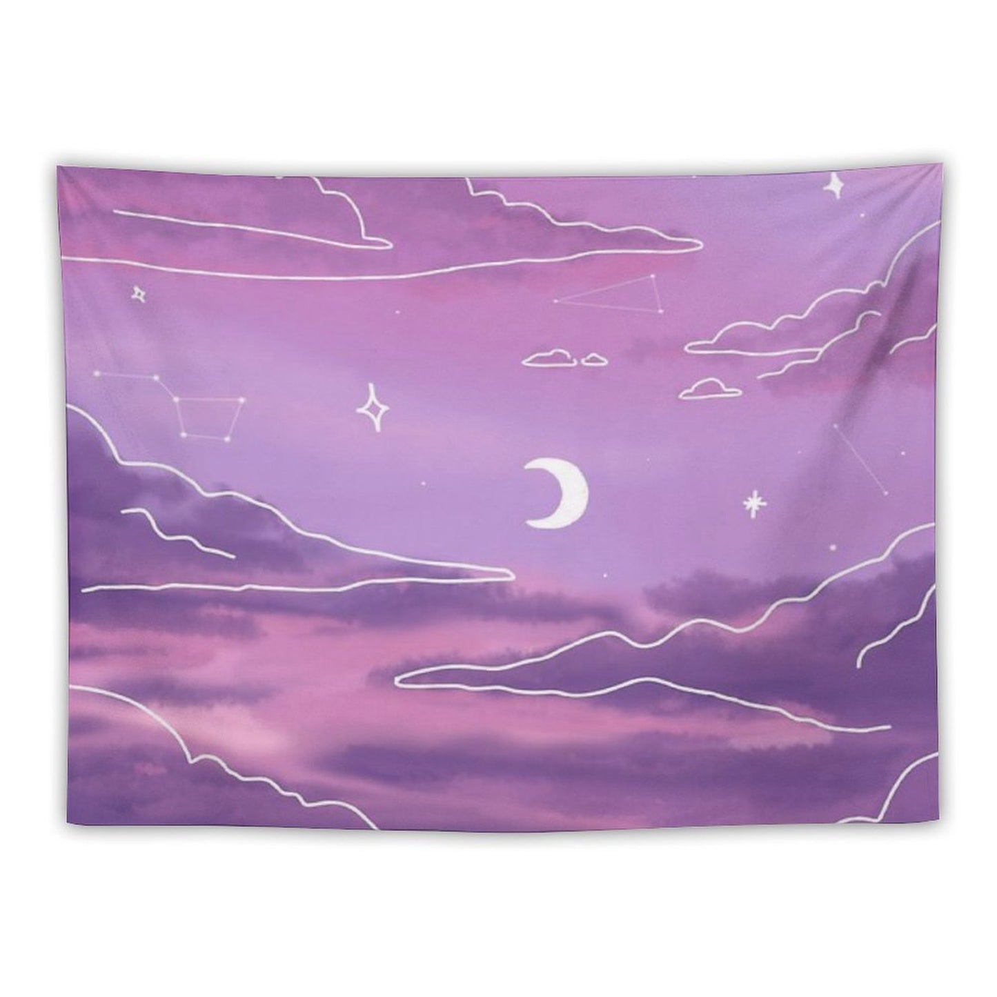 Purple Sunset View Tapestry