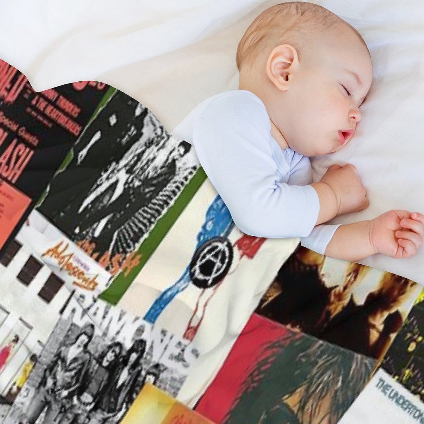 70s Punk Rock Music Throw Blanket