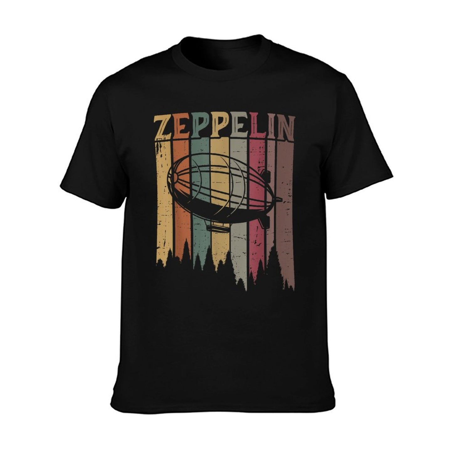 Retro Zeppelin 70s 80s Dirigible Airship Zepelin Zepplin Trendy Pattern T-Shirt