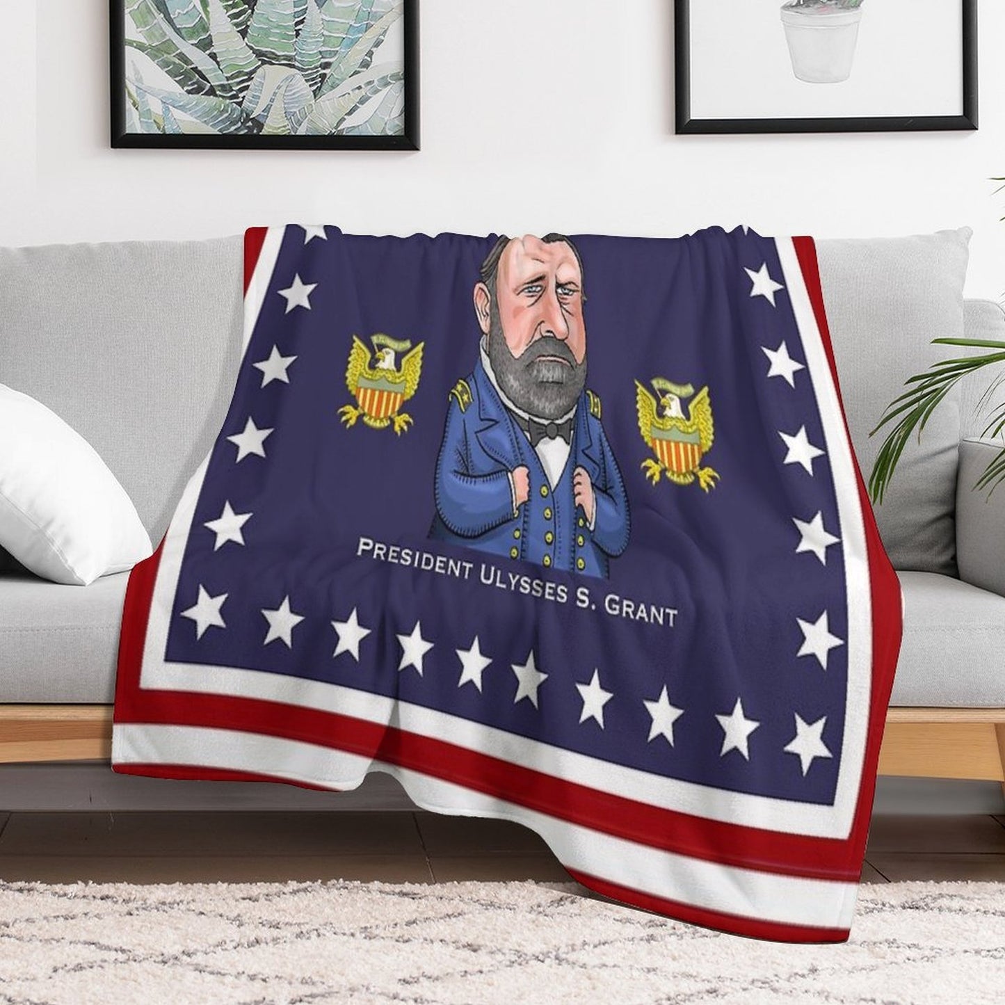 President Ulysses S. Grant Throw Blanket
