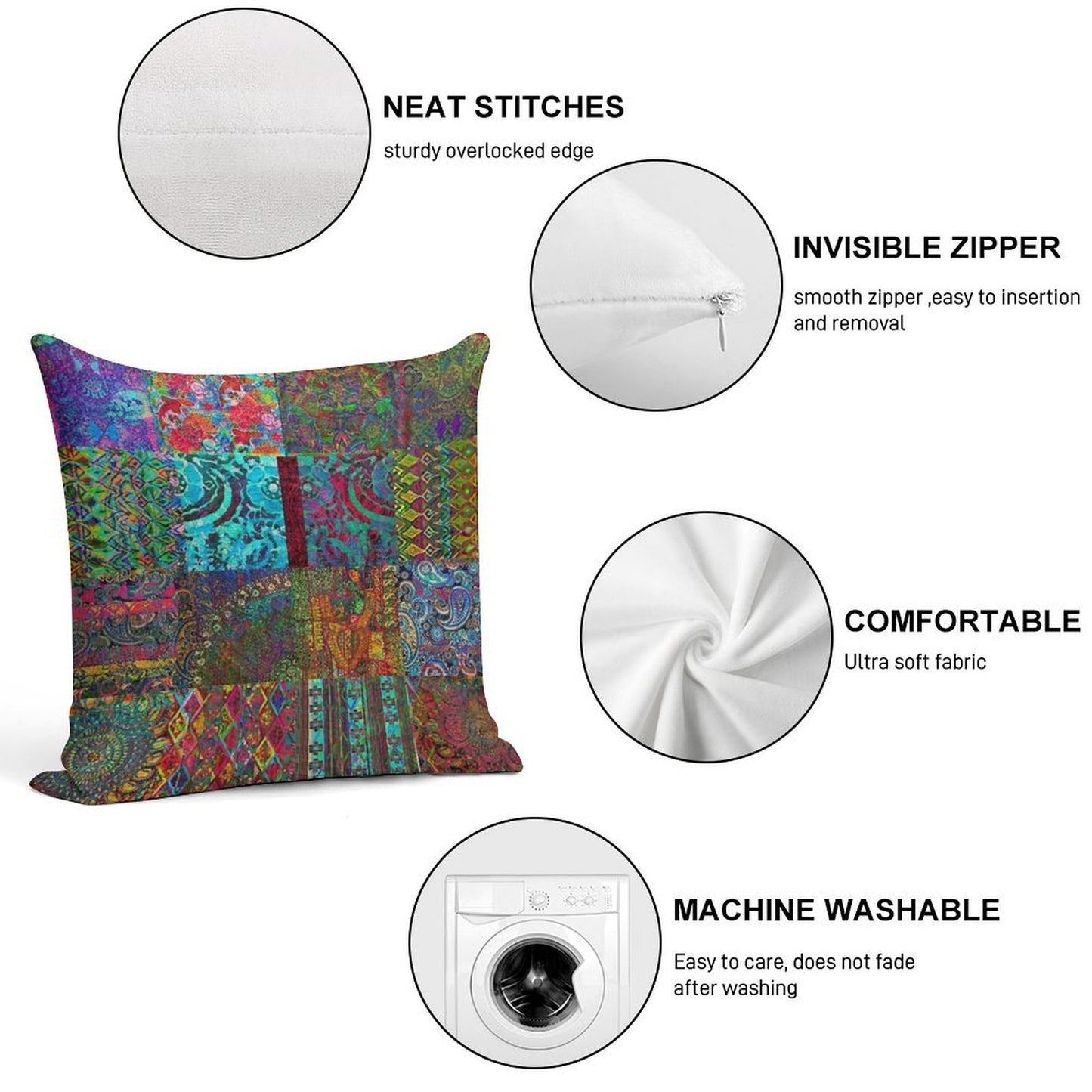 Bohemian Wonderland Soft Decorative Cover Throw Pillow