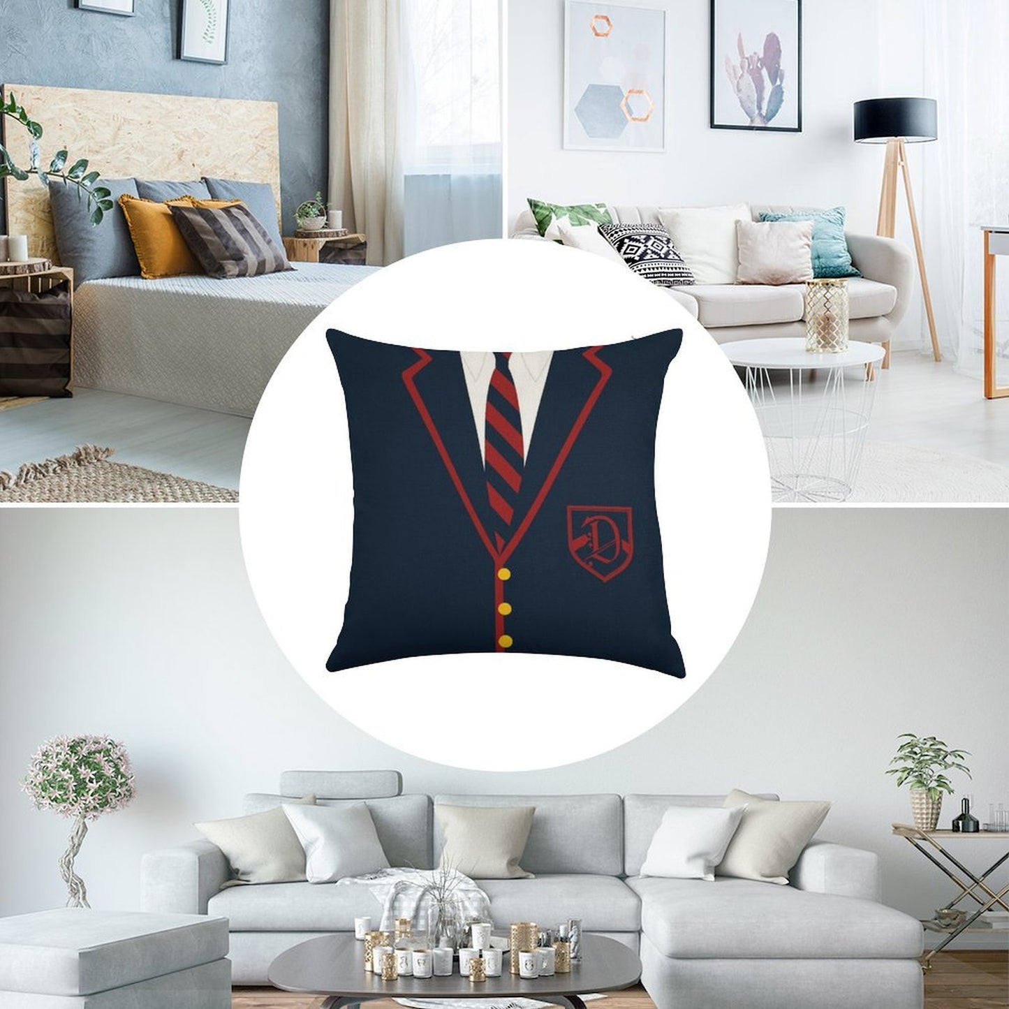 Dalton Academy's The Warblers Linen Throw Pillow Cover