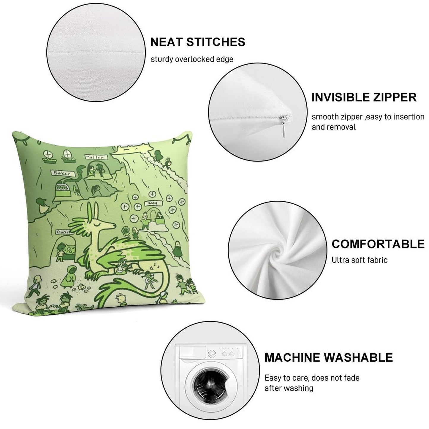 The Hoard Soft Luxury Feel Throw Pillow