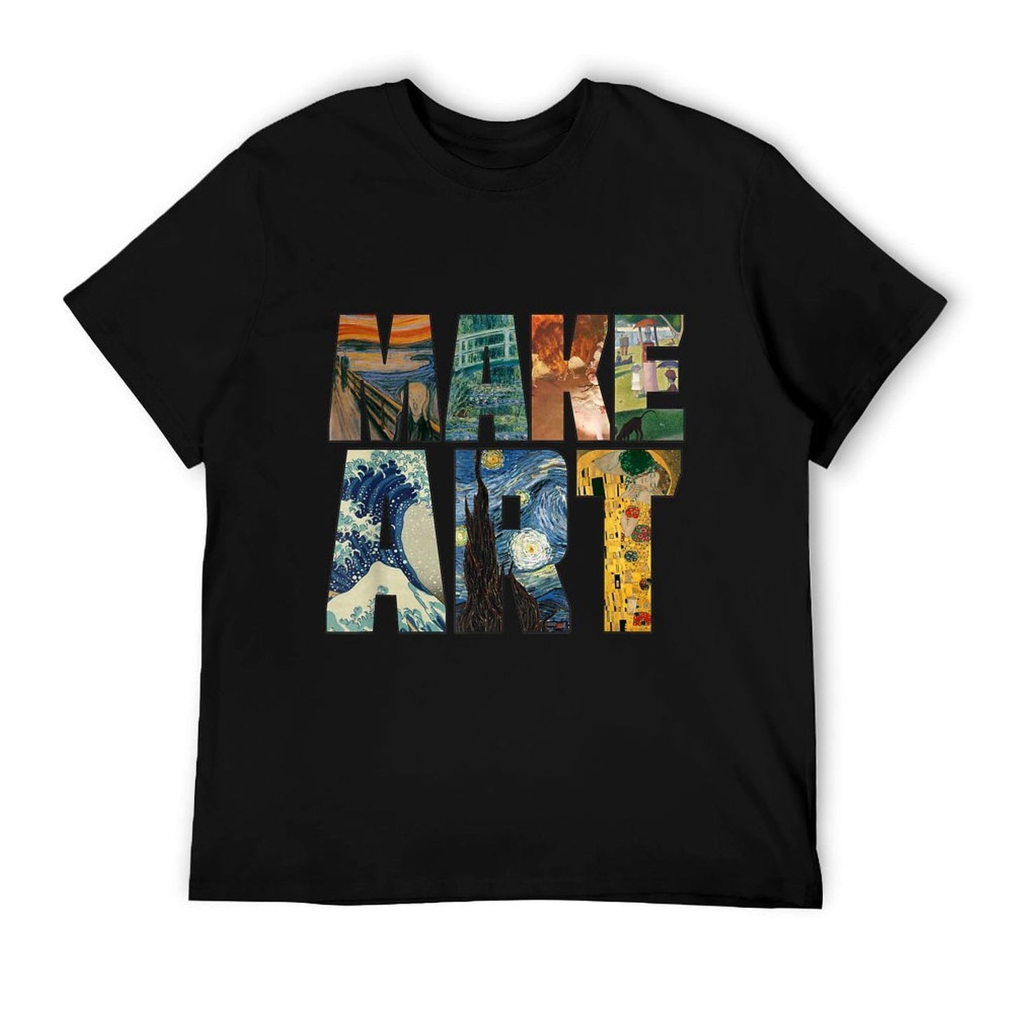MAKE ART Funny Artist Artistic Humor Painting Cool T-shirt Cotton T-Shirt
