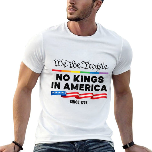 No Kings In America We The People Political Protest 4th July Stretchy T-Shirt