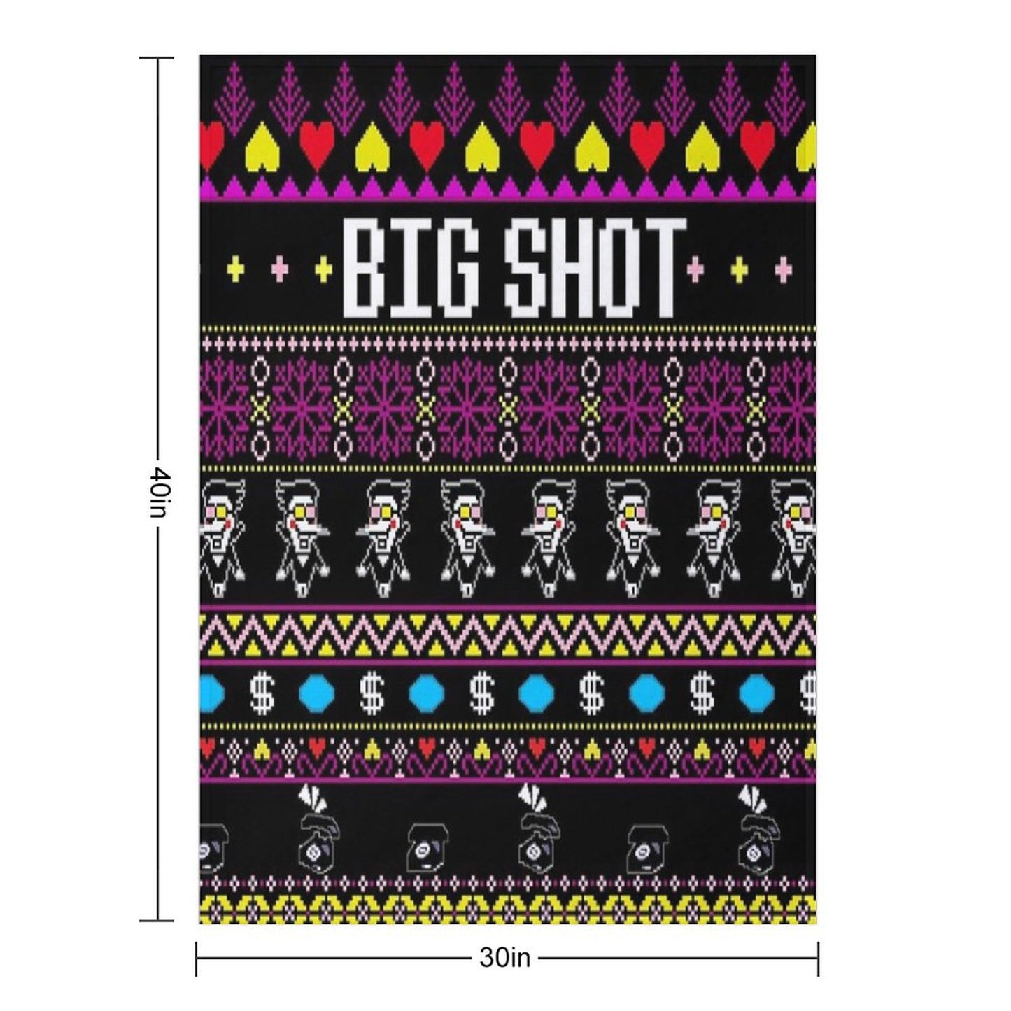 Spamton's BIG SHOT Kromer Krismas Throw Blanket