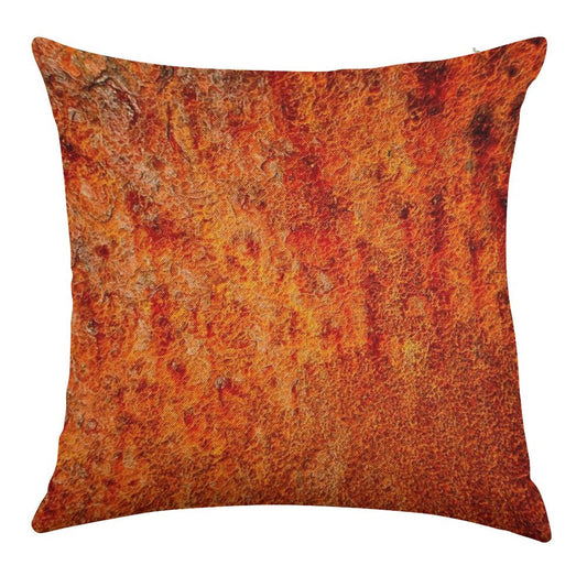 Burnt Orange Linen Throw Pillow Cover