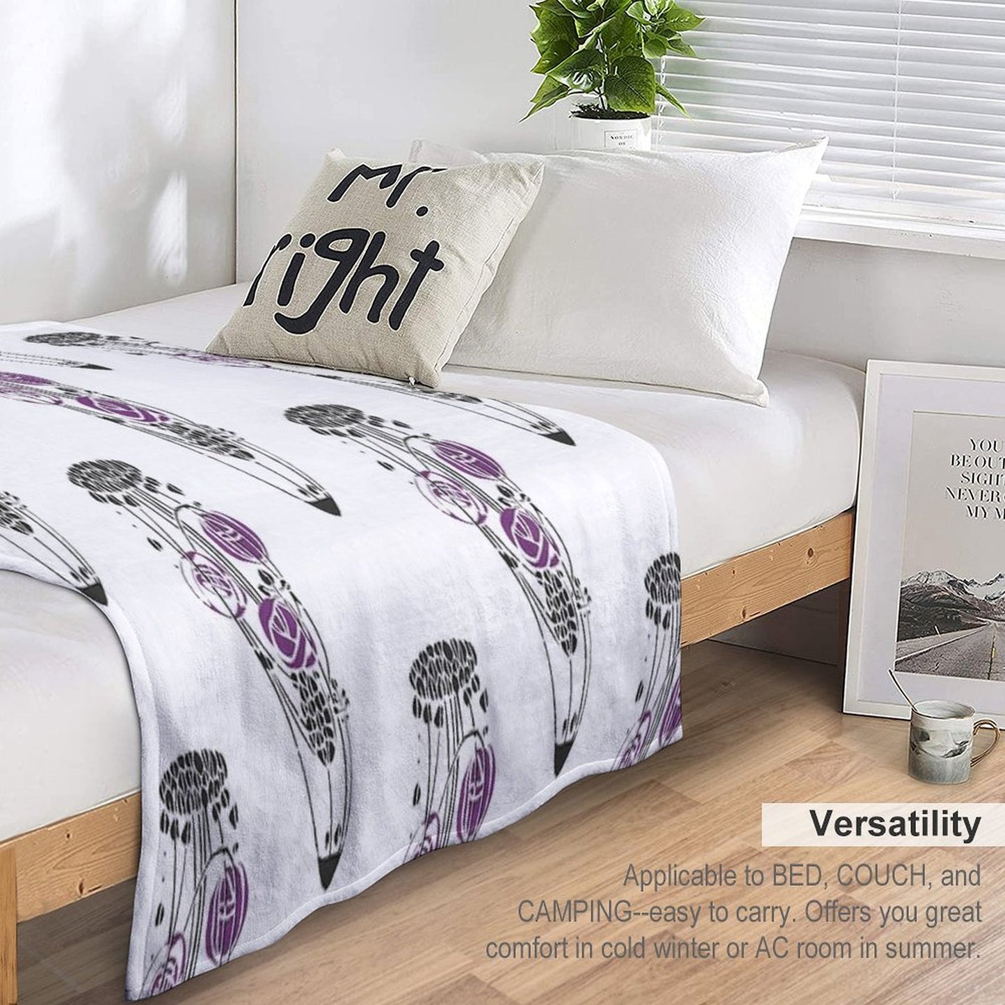 Charles Rennie Mackintosh Roses 4. Throw Blanket