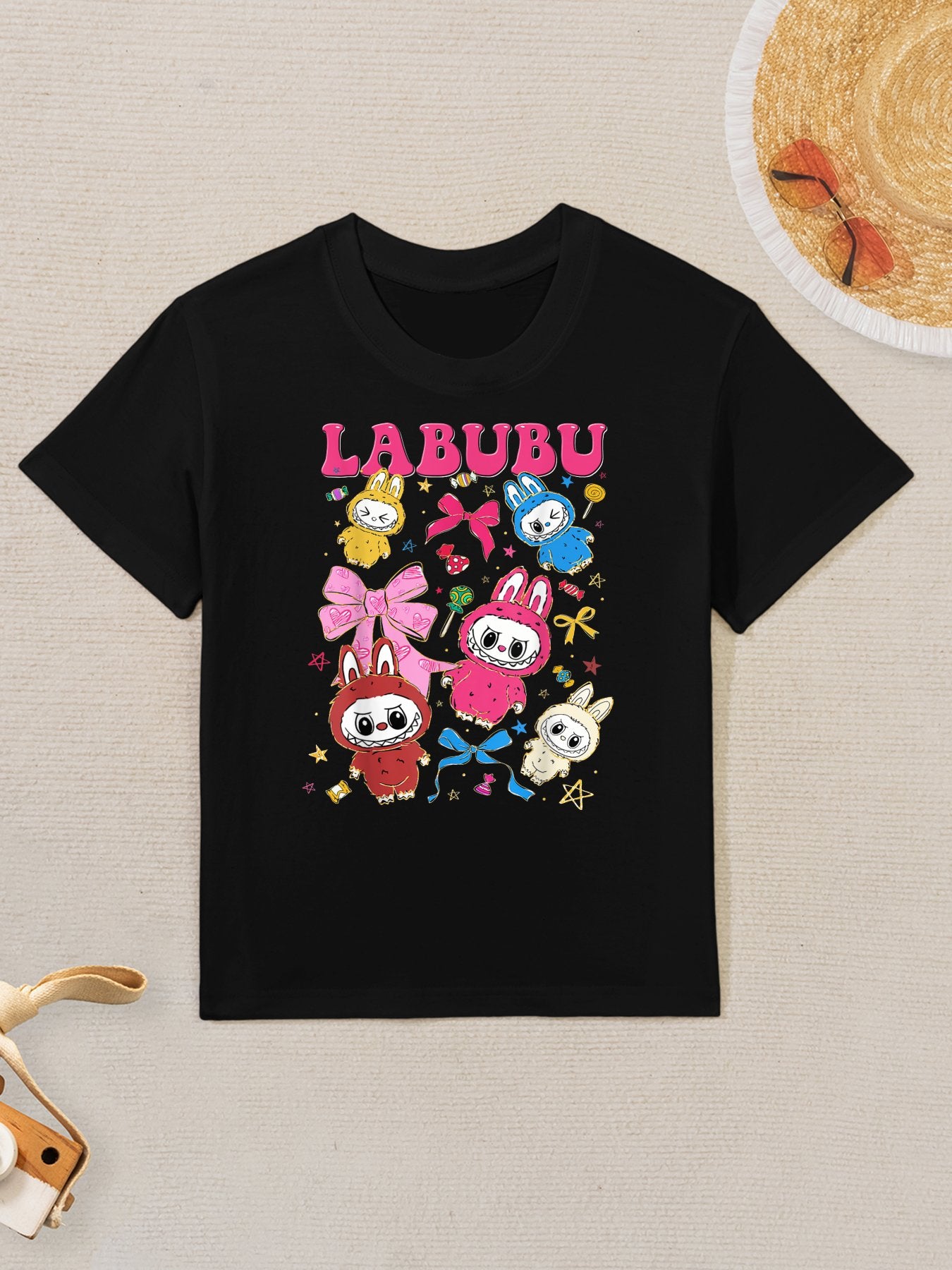 Coquette Bow Labubu The Monsters Labubu Lover Men Women Kid Kids T-Shirt
