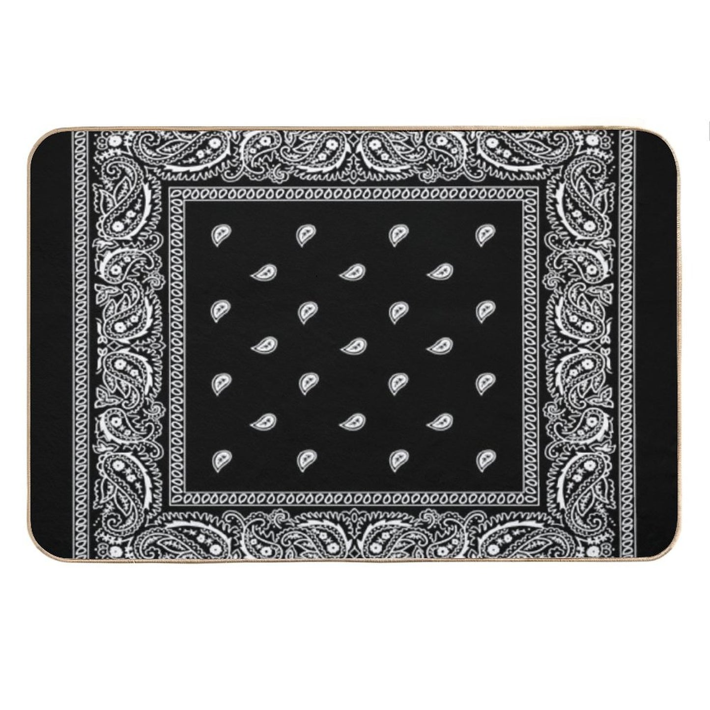 Bandana Black Bath Mat