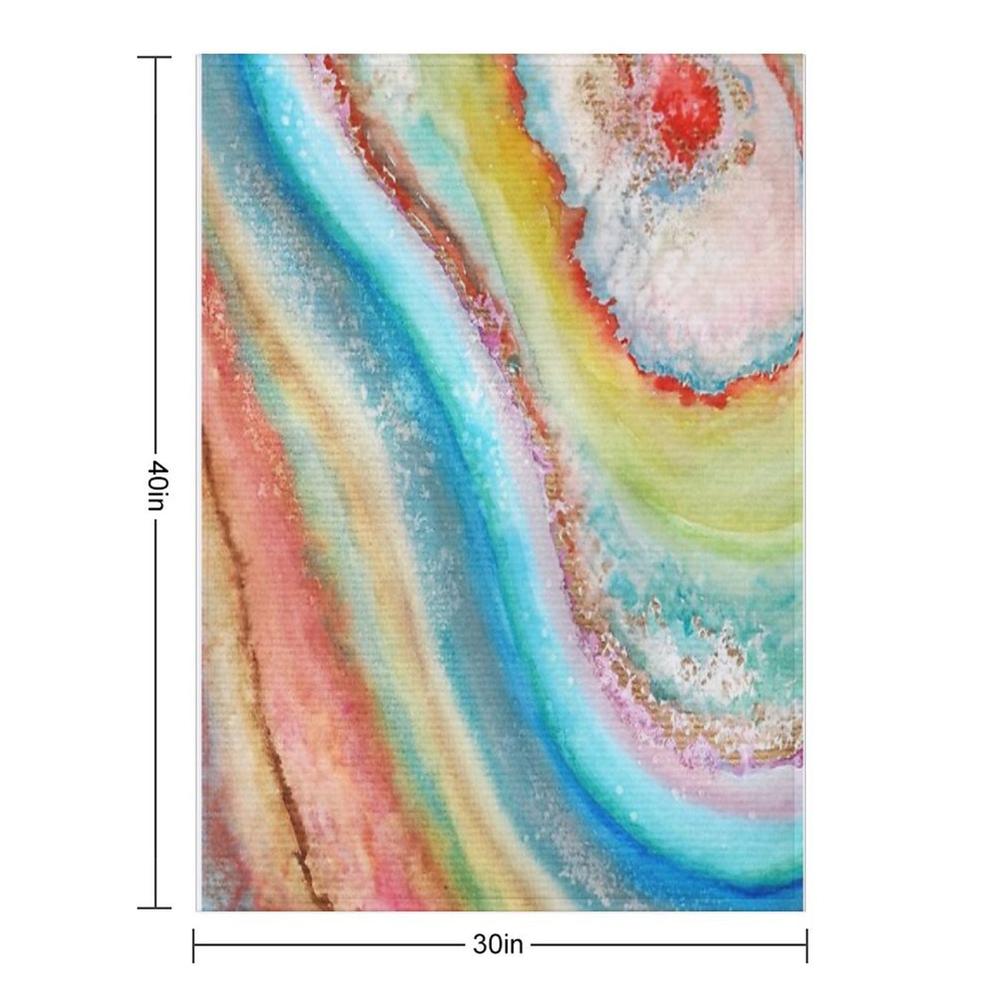 AGATE Inspired Watercolor Abstract 01 Throw Blanket