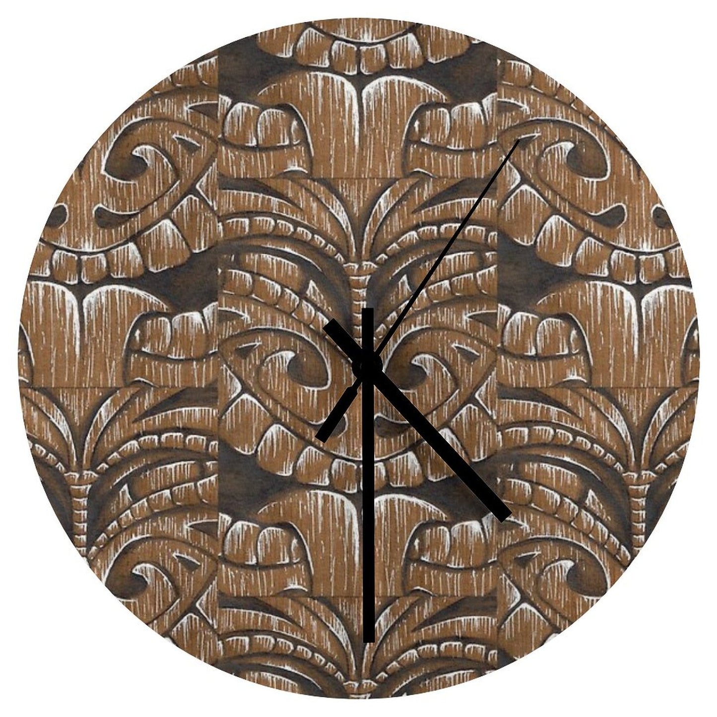 Maori Tiki Wall Clock
