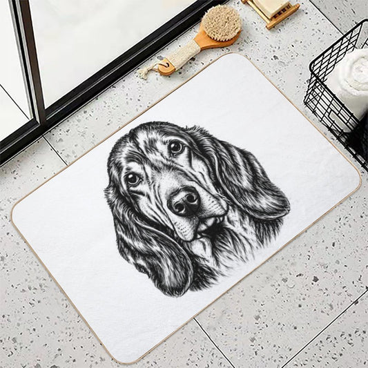 Basset Hound Repositionable Bath Mat