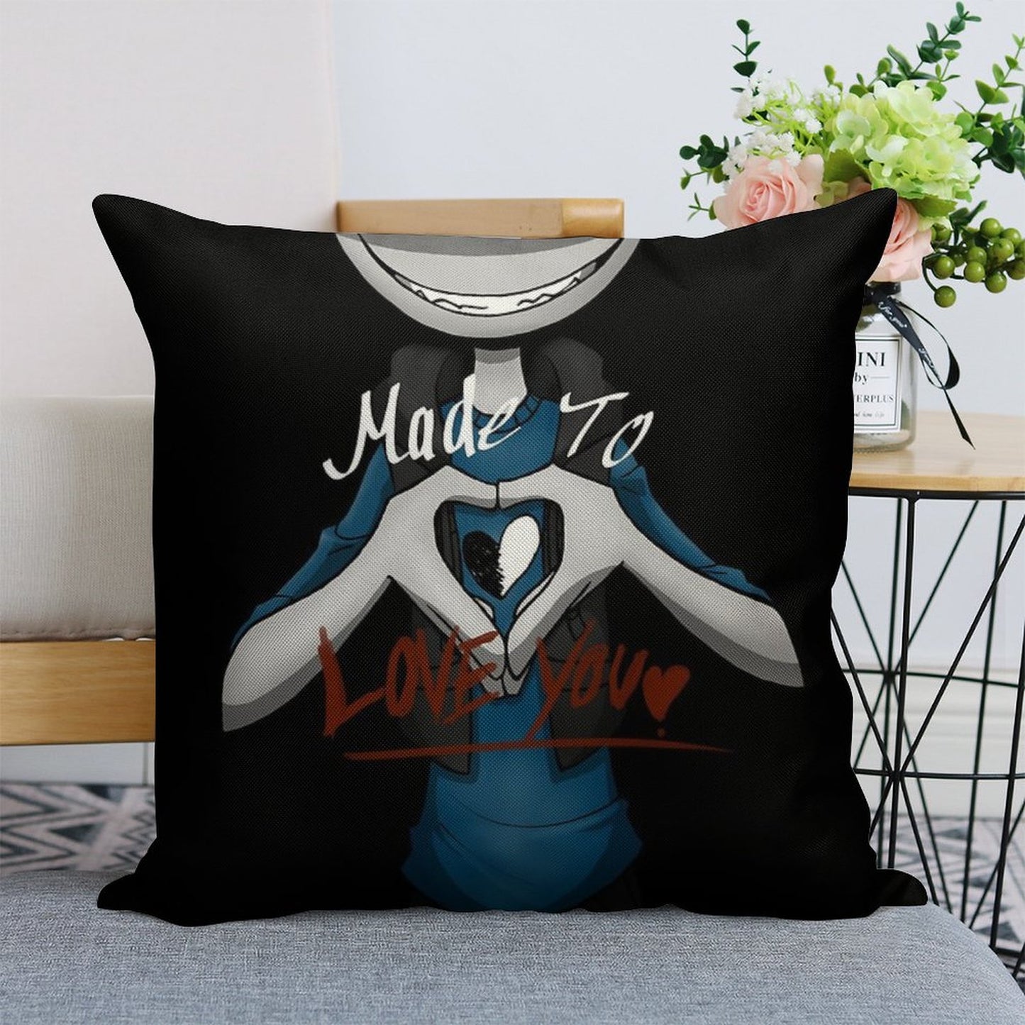 YB Made to Love You Linen Throw Pillow Cover