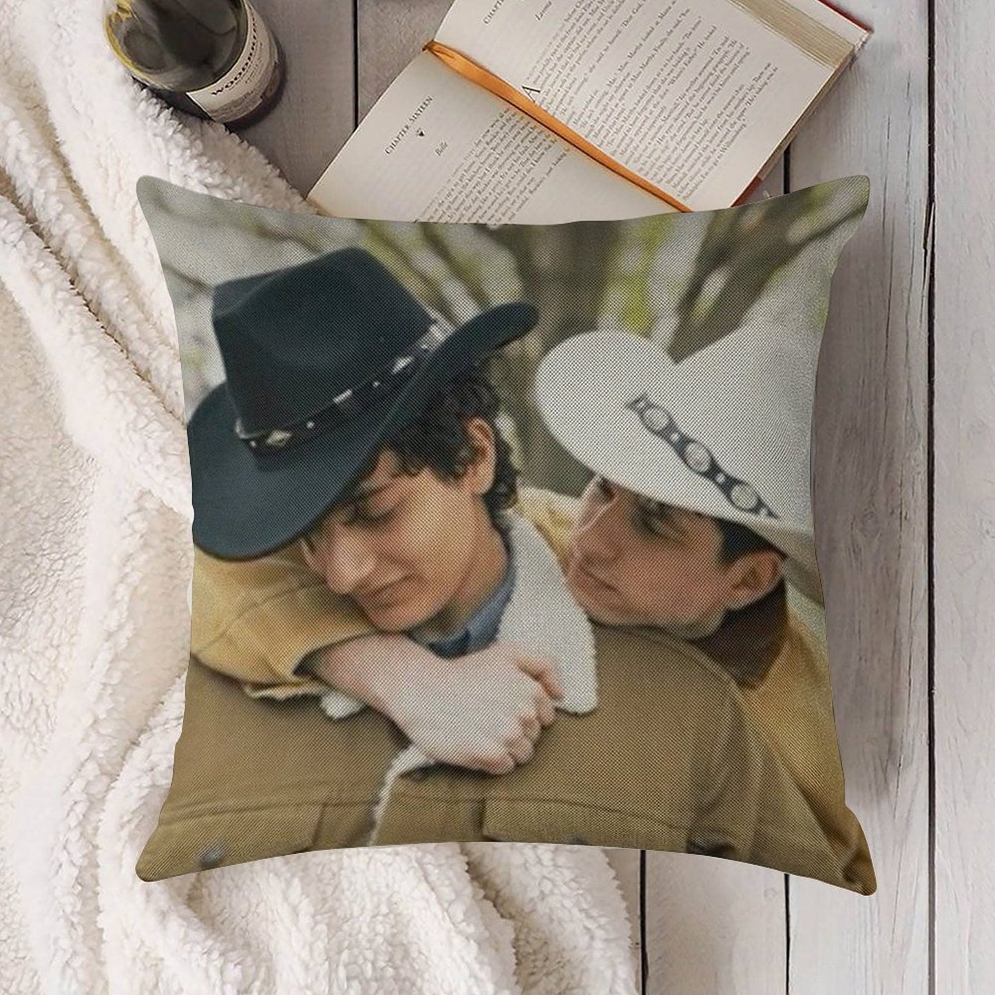 Slushy Noobz Brokeback Mountain Linen Throw Pillow Cover