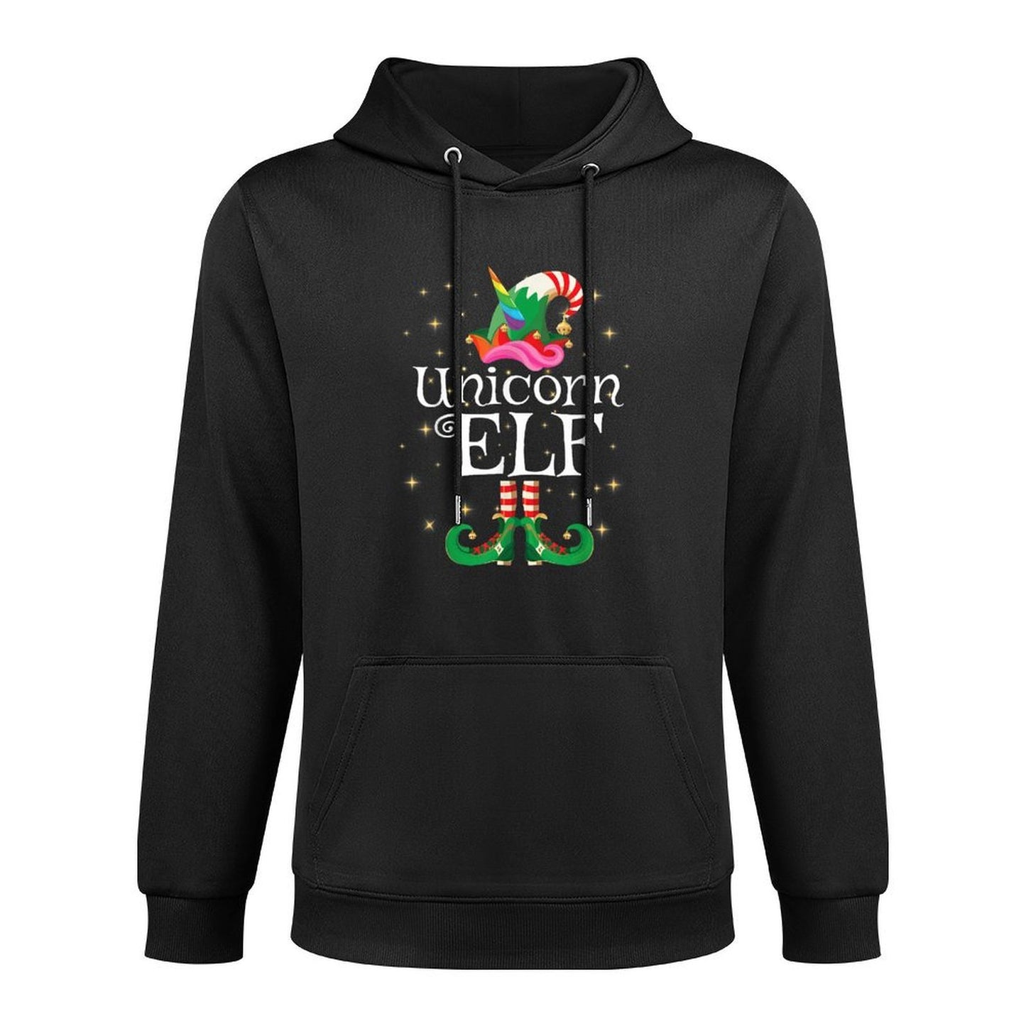 Unicorn Elf Girls Women Funny Matching Christmas Elf Shrink-Resistant Hoodie