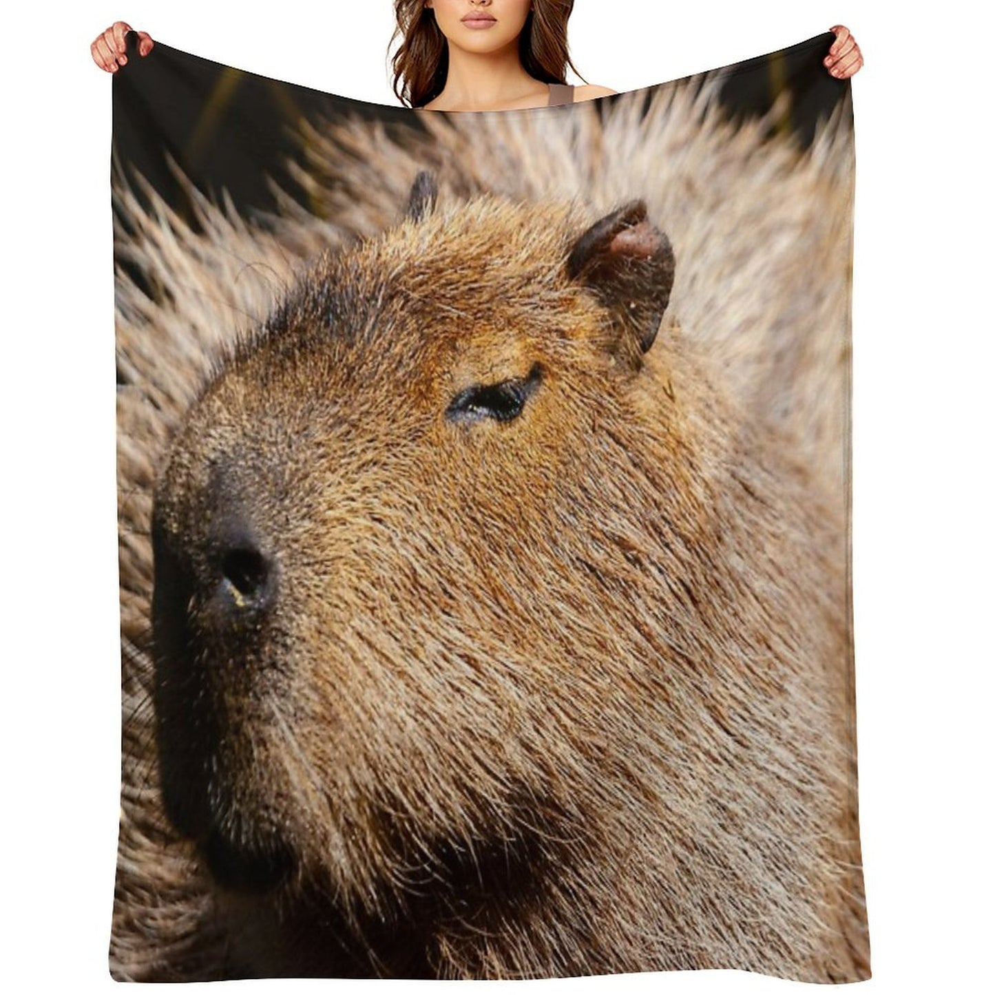 Capybara Profile Throw Blanket