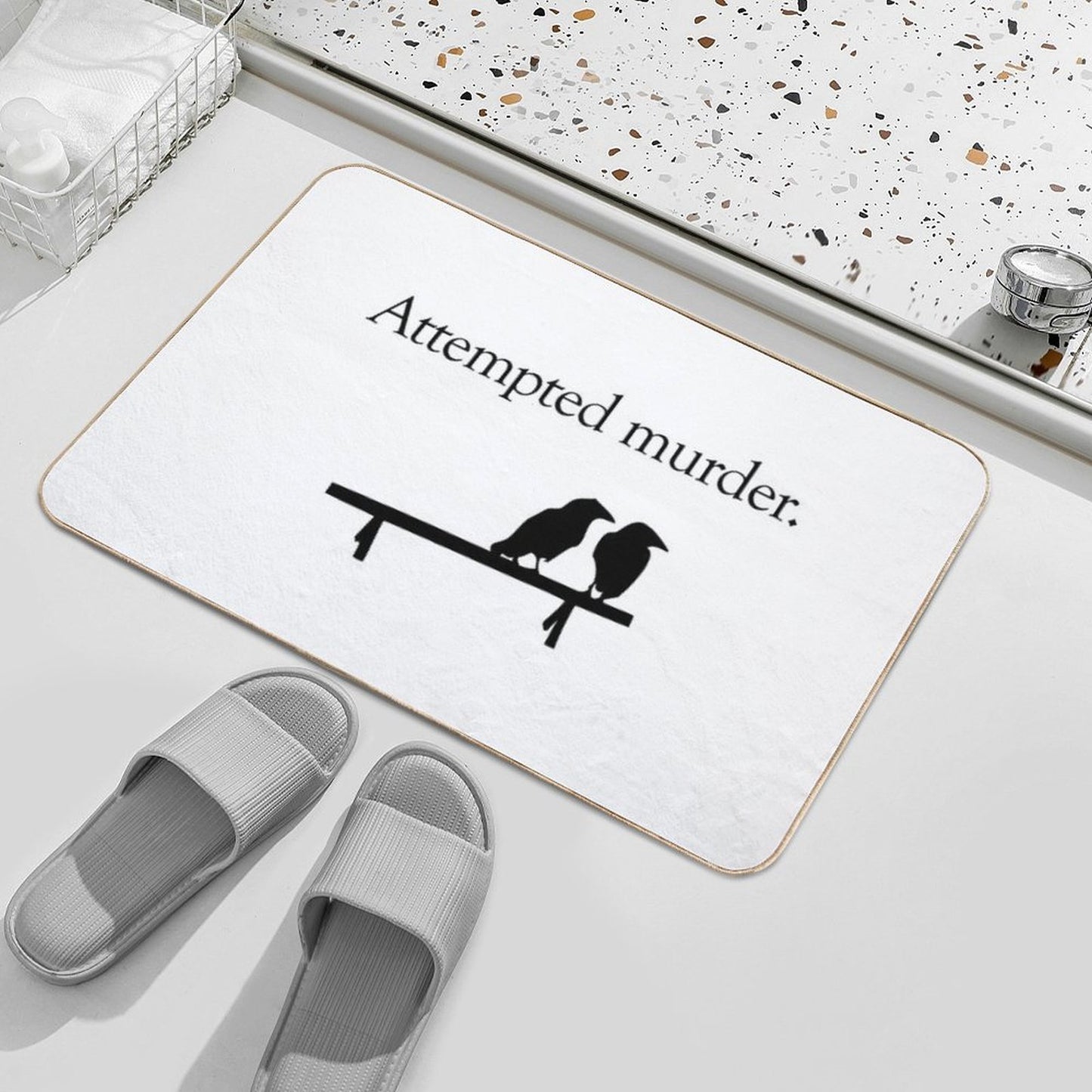 Attempted Murder Easy Maintenance Bath Mat