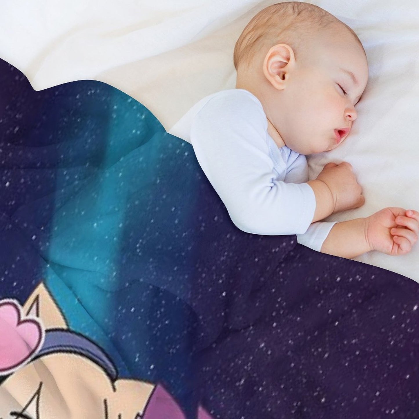 Cute Gacha Girl And Boy with Fox Tail Throw Blanket