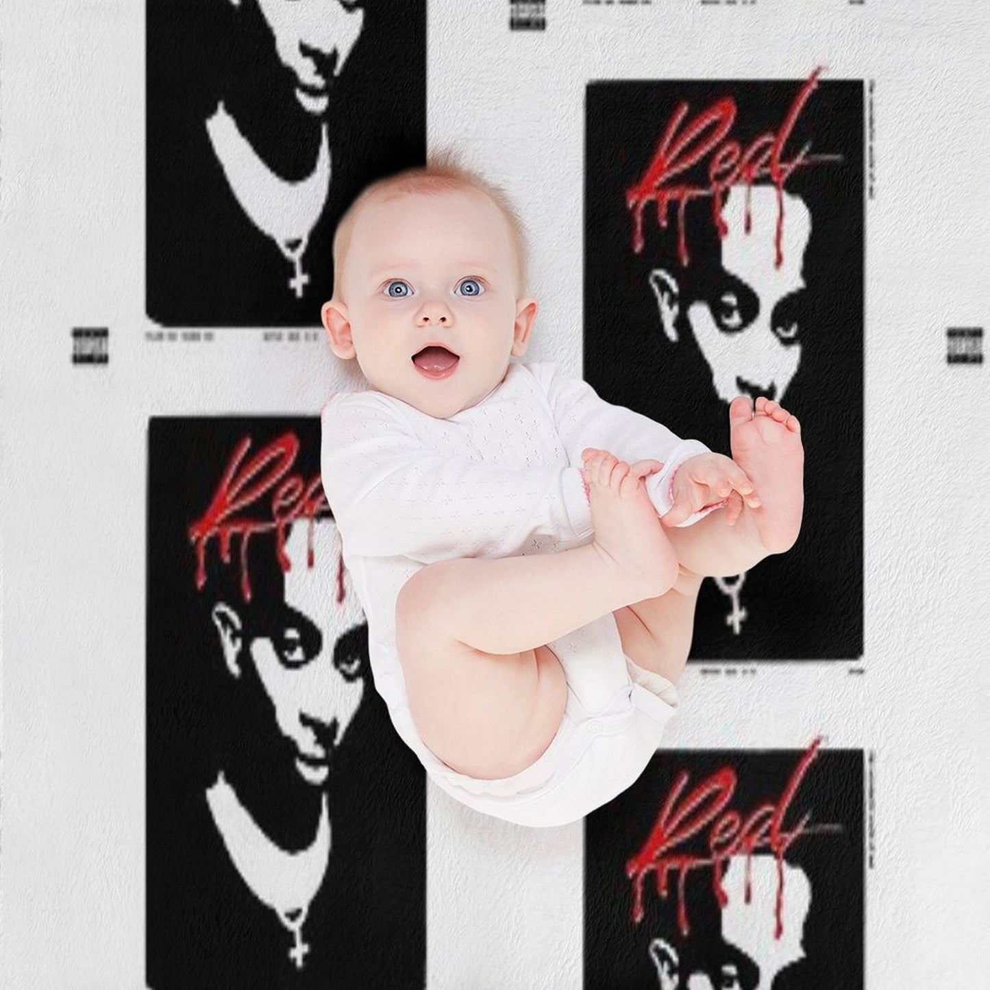 Playboi Carti Whole Lotta Red Album Cover Throw Blanket