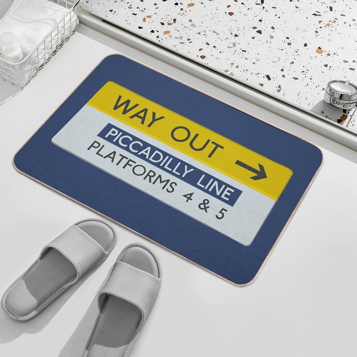 London Underground Way Out Sign (Picadilly Line) Bath Mat