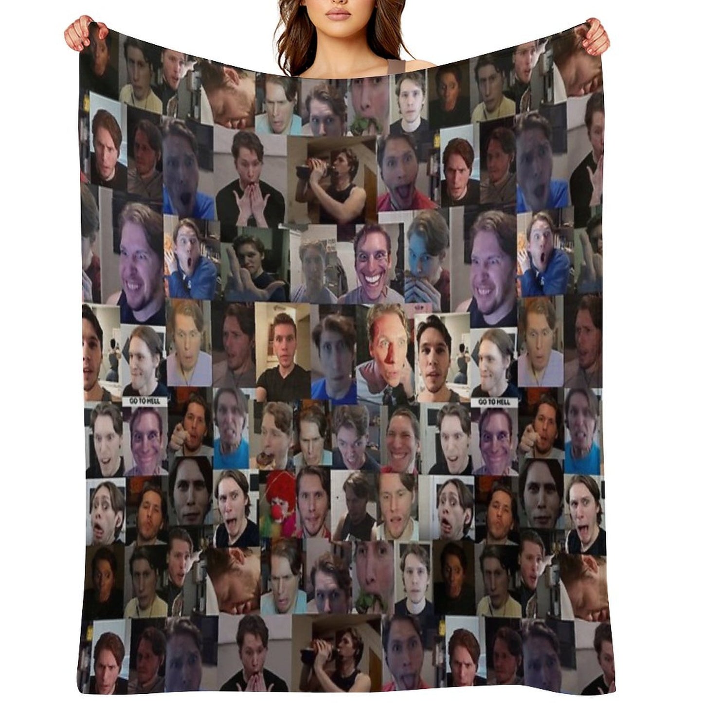 Jerma Collage Throw Blanket