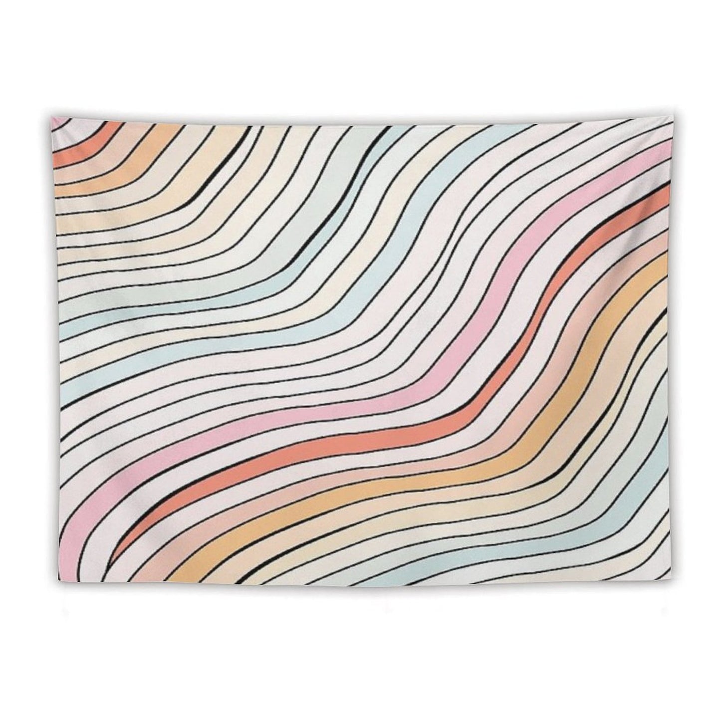 Wavy Summer Aesthetic Tapestry