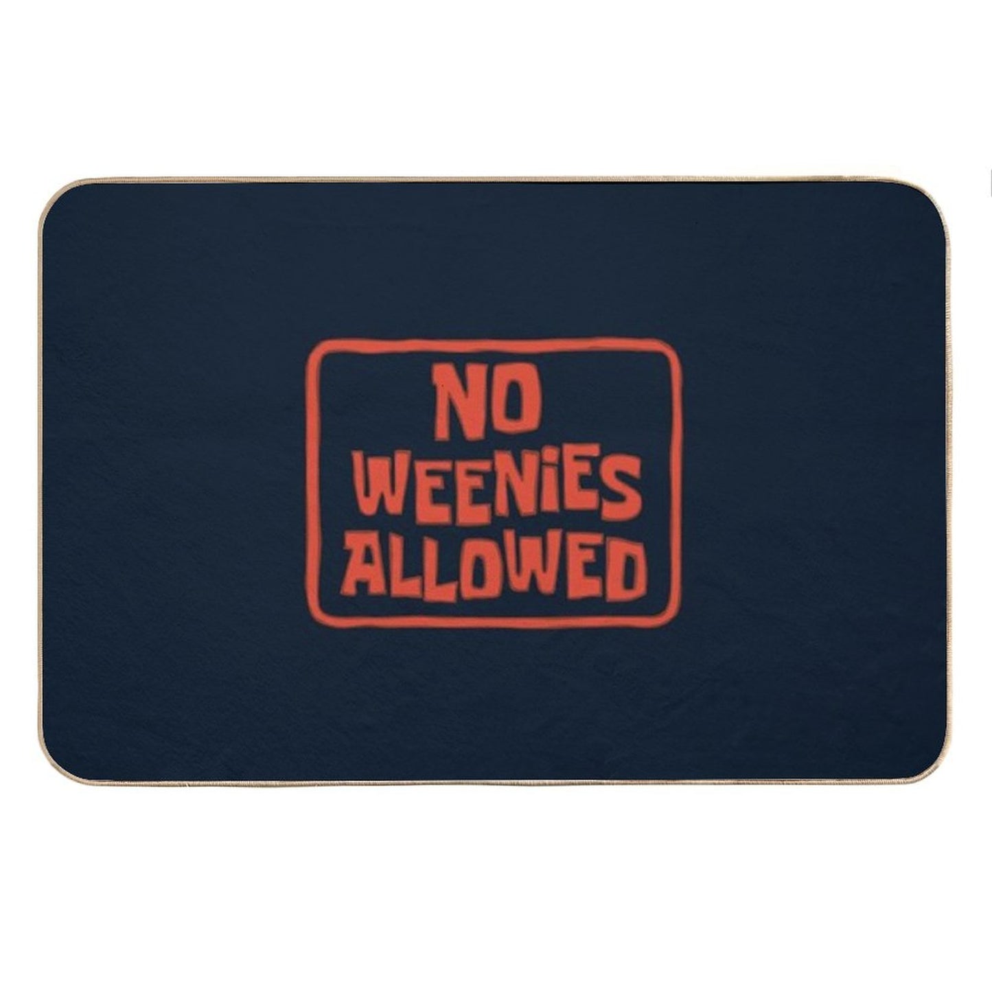 No Weenies Allowed Spongebob Bath Mat