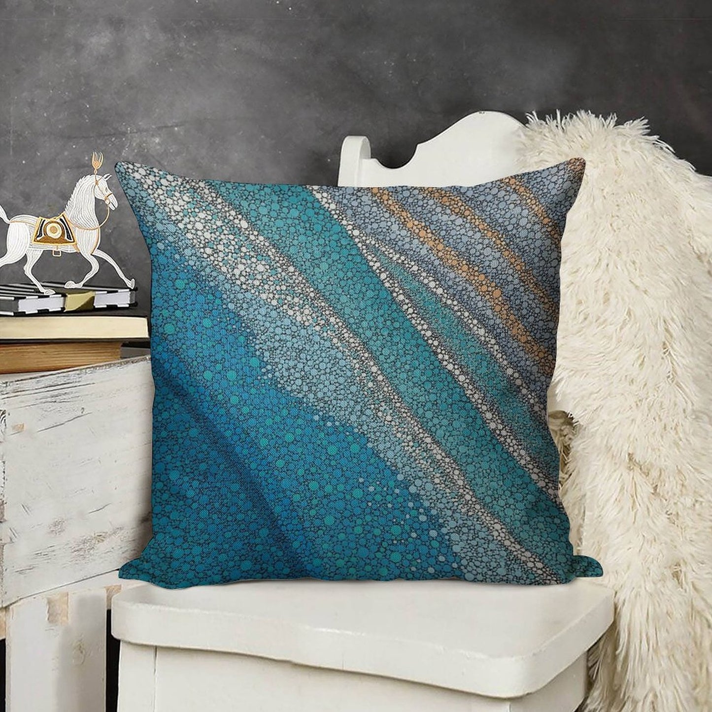 With The Tides Linen Throw Pillow Cover
